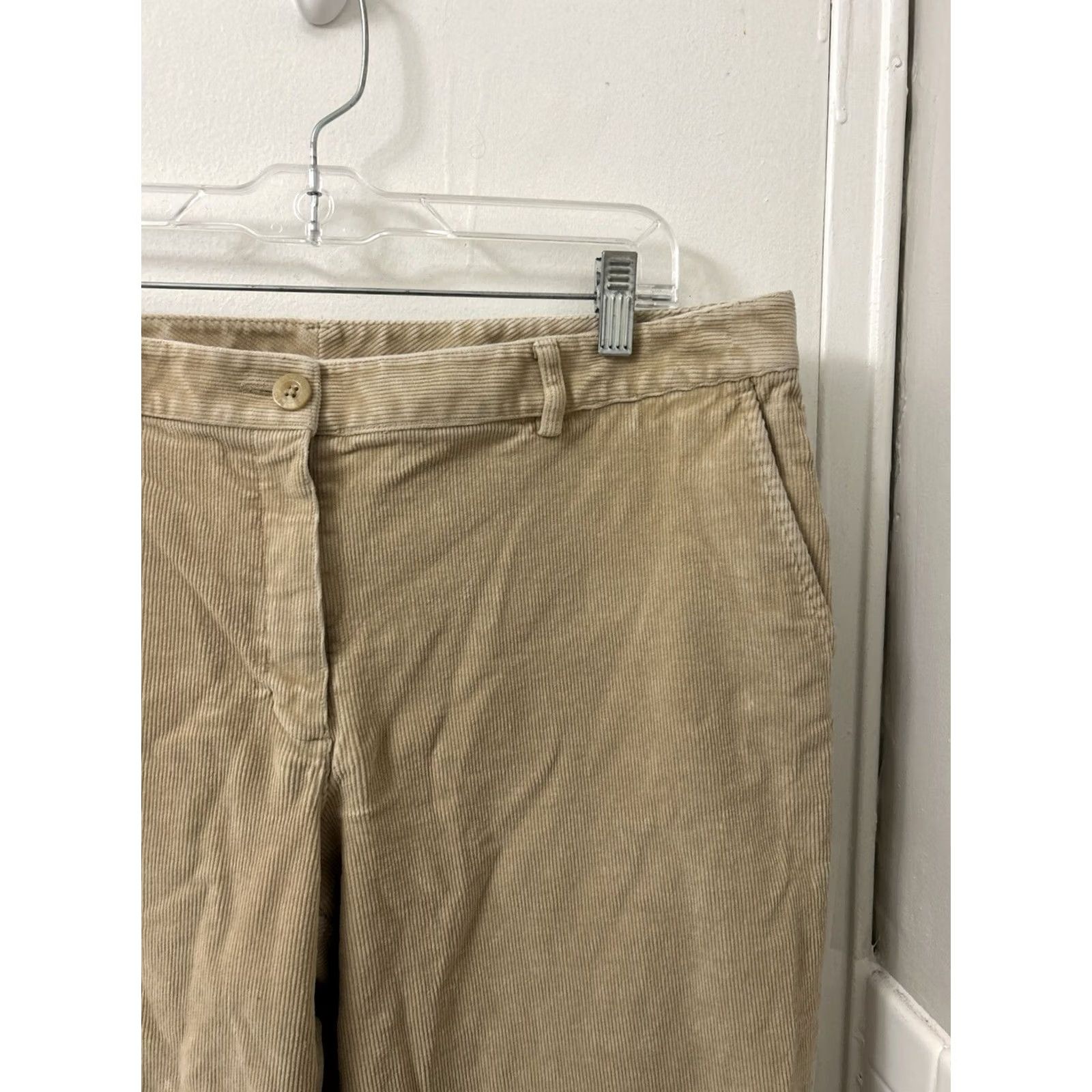 Vintage LL Bean Corduroy Pants Womens 16 36x27 Tan Brown Khakis Straight Leg Trousers 500952 Comfortable Pockets Stretch Easy Care Vintage No Size 38" / US 16 / IT 52 - 4 Thumbnail