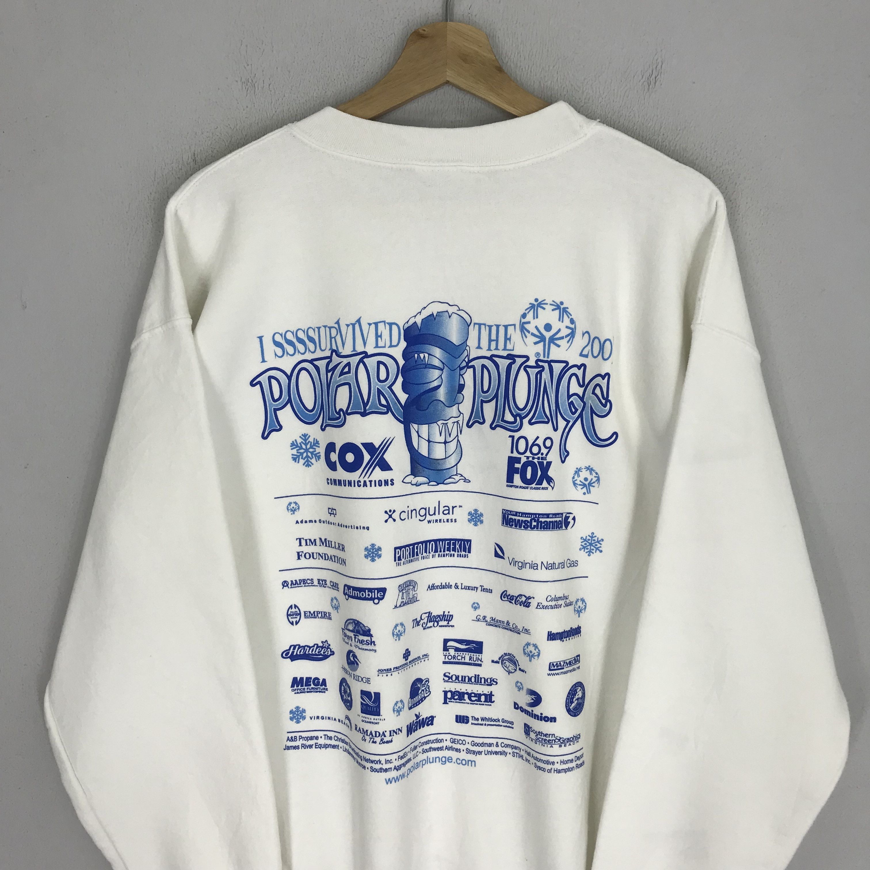 Vintage Vintage Y2K Polar Plunge White Sweatshirt - 465 Size US L / EU 52-54 / 3 - 8 Thumbnail