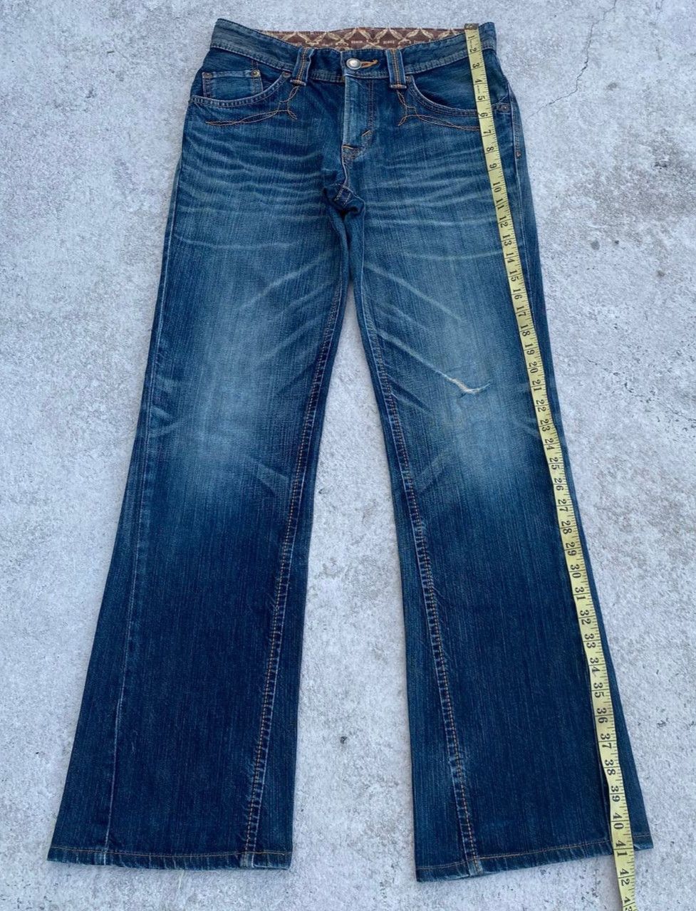 If Six Was Nine Flare Vintage Edwin Flared Distressed Denim Size US 30 / EU 46 - 2 Thumbnail