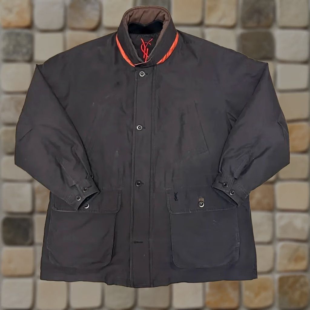 Yves Saint Laurent VINTAGE Yves Saint Laurent Down Hooded Puffer Jacket XL Men Blue Size XL Jacket Size US XL / EU 56 / 4 - 1 Thumbnail
