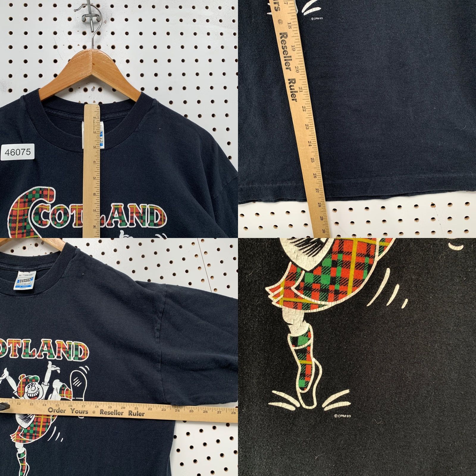 Vintage VINTAGE Scotland Piper Shirt Mens XL Black Single Stitch Bagpipe Made USA Size US XL / EU 56 / 4 - 8 Thumbnail