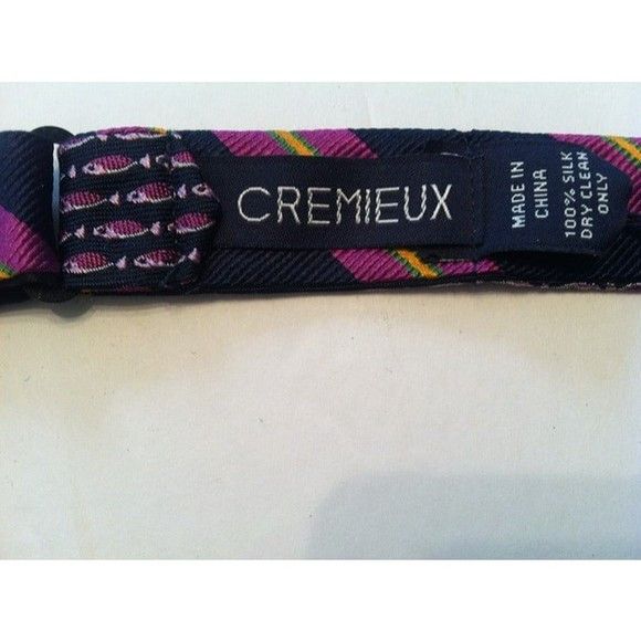 Daniel Cremieux DANIEL CREMIEUX MEN'S NAVY 100%SILK BOW TIE Size ONE SIZE - 6 Thumbnail