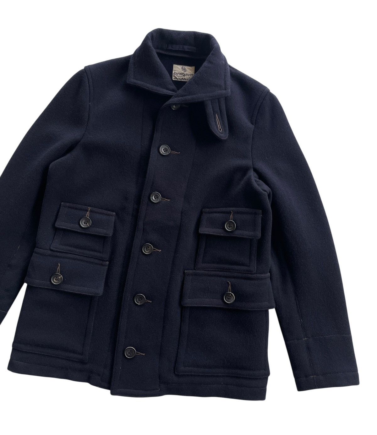 Kapital × Kaptain Sunshine Kaptain Sunshine Navy Submarine Melton Jacket Size US S / EU 44-46 / 1 - 5 Thumbnail