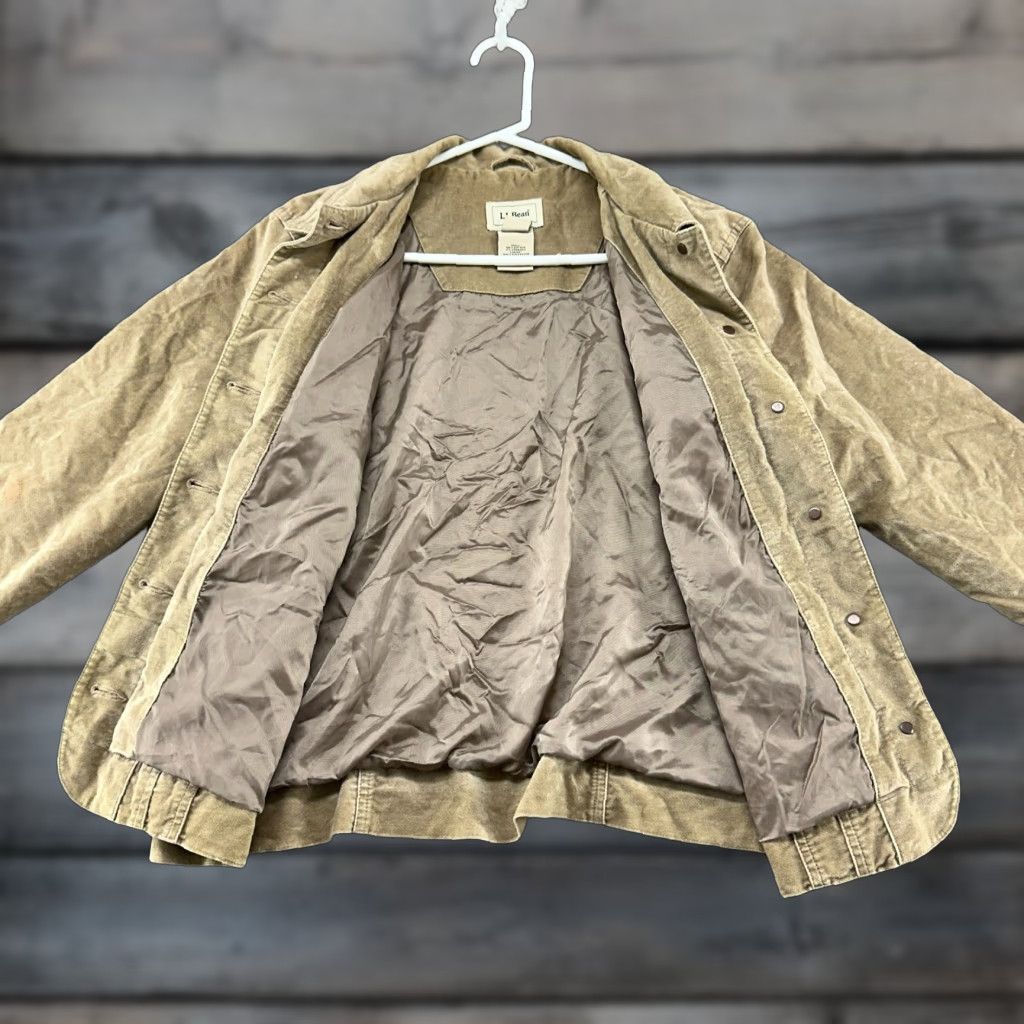 Vintage VINTAGE L.L. Bean Jacket Womens M Brown Tan Corduroy Lined Velour Velvet Cotton Western Casual 90s Mens? Girls? Size M / US 6-8 / IT 42-44 - 1 Thumbnail