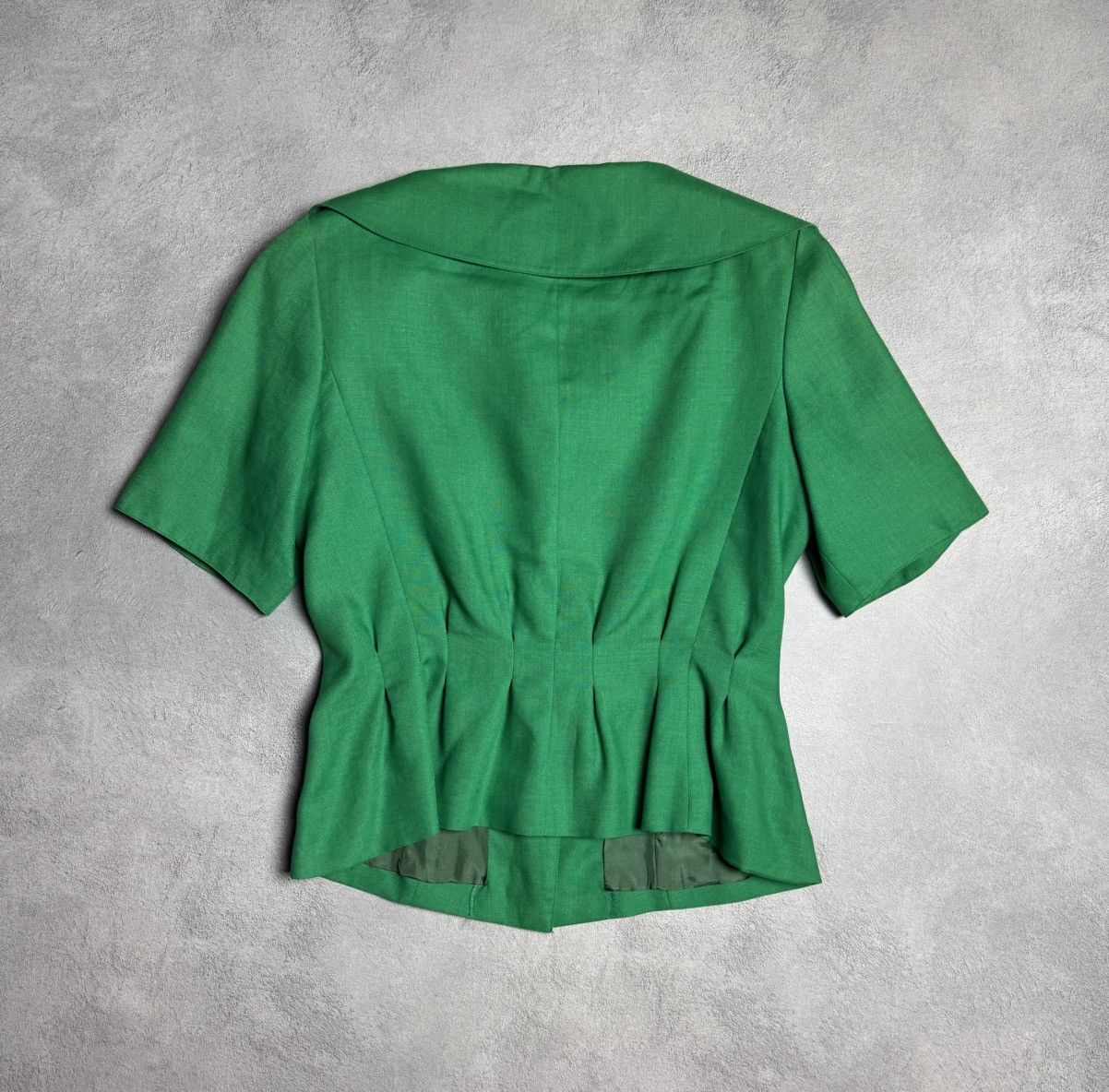 Designer Guy Laroche 1980s Vintage Linen Sleeveless Blazer Size M / US 6-8 / IT 42-44 - 2 Thumbnail