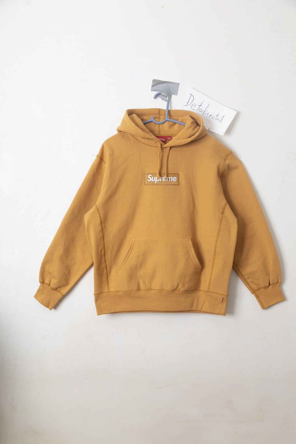 Supreme mustard box logo hoodie online