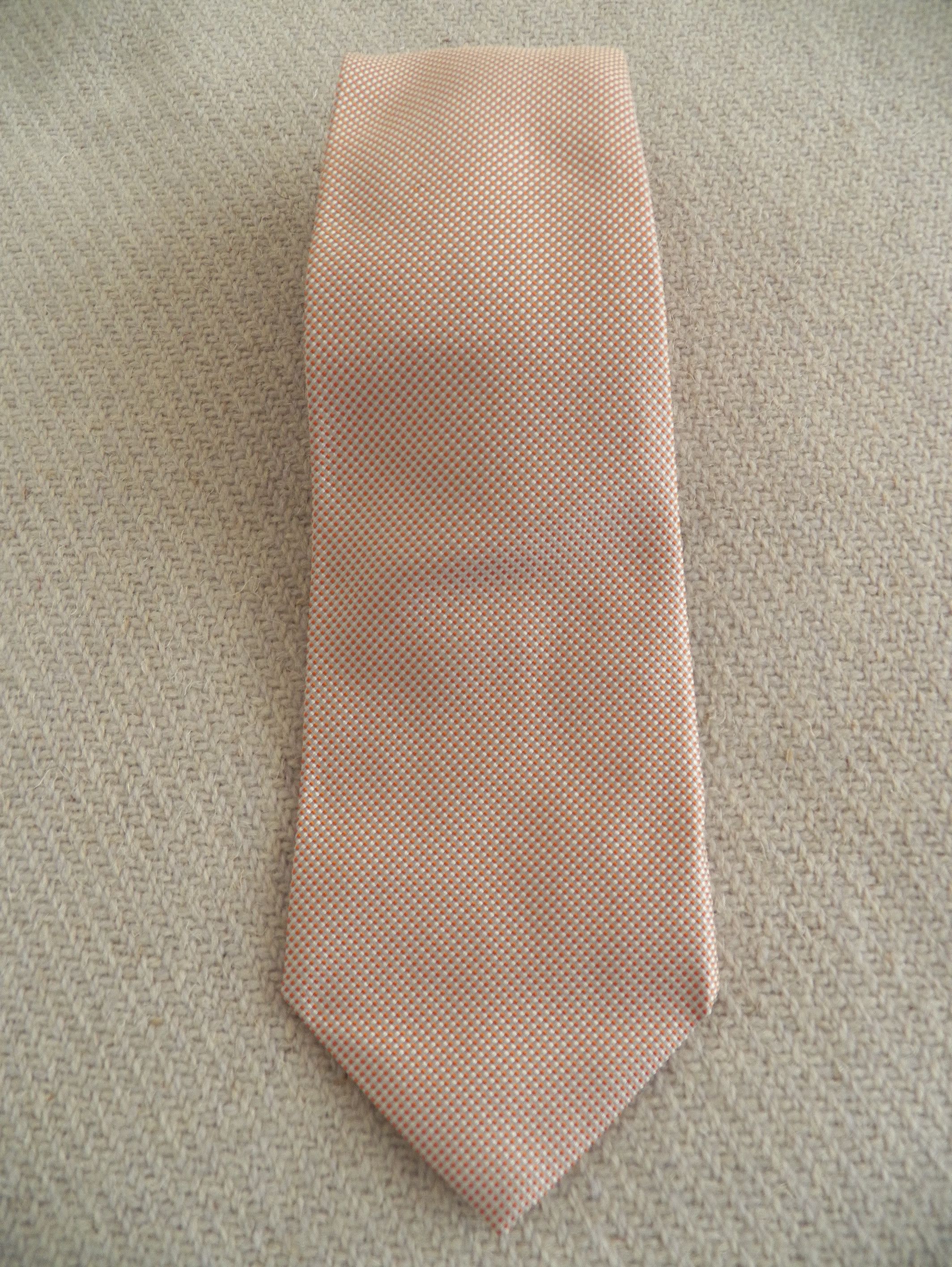 Luigi Borrelli Luigi Borrelli Napoli Necktie orange silver micro check dot Size ONE SIZE - 6 Thumbnail