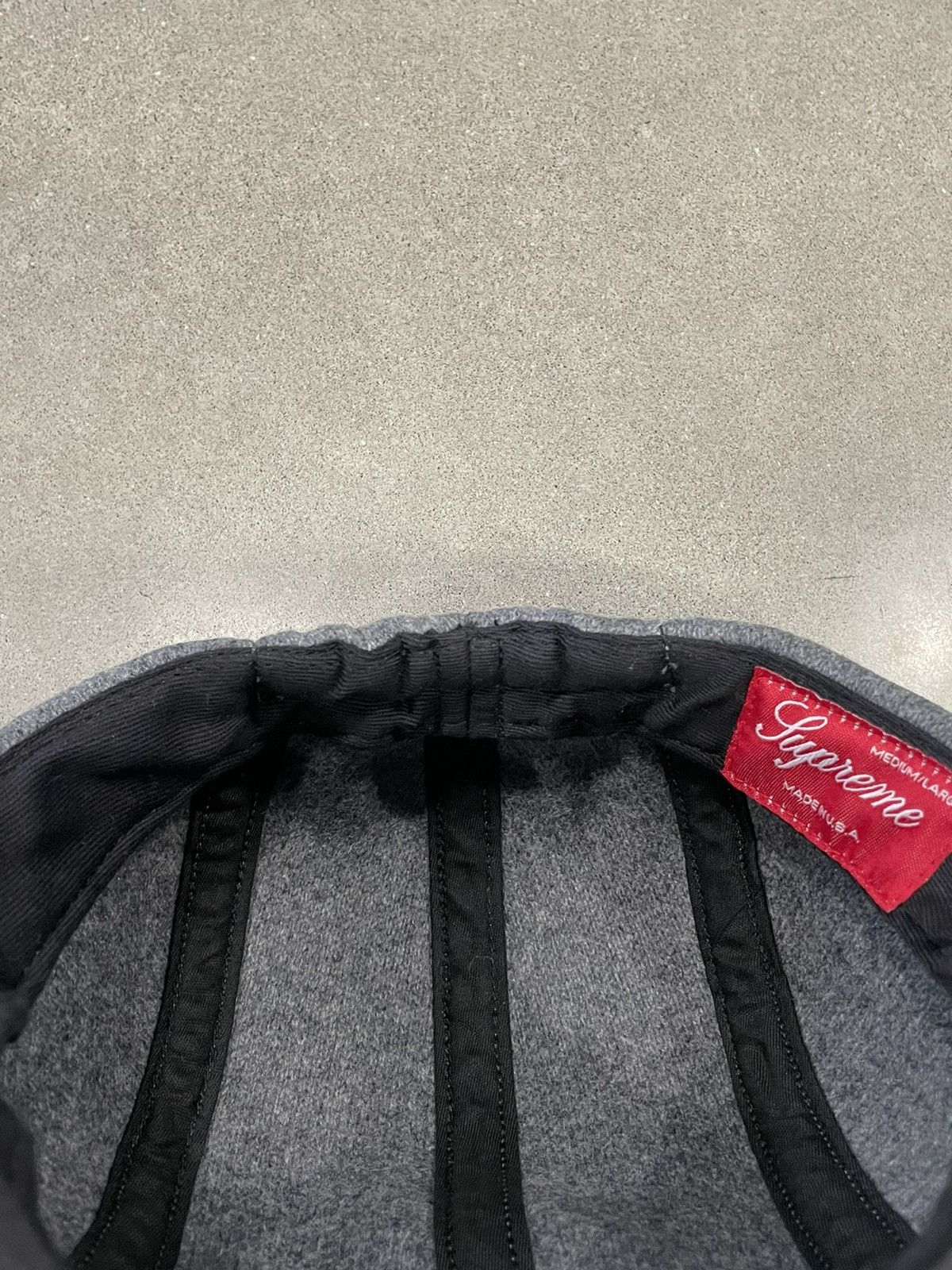 Supreme MINT: F/W 2014 Supreme Fitted Wool Camp Cap "HT Grey" Sz M/L Size ONE SIZE - 8 Thumbnail