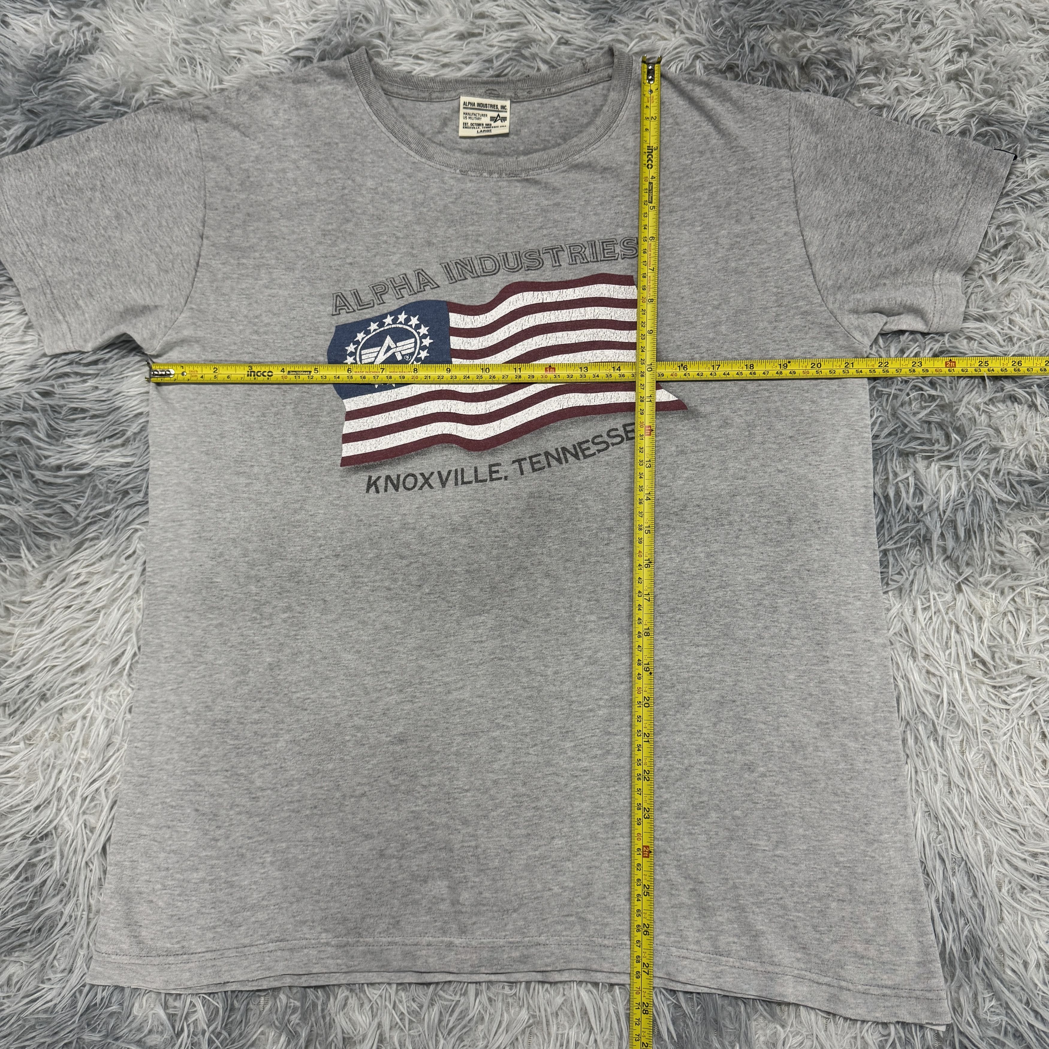 Alpha Industries Vintage 00s Alpha Industries Big American Flag Tshirt Size US L / EU 52-54 / 3 - 8 Thumbnail