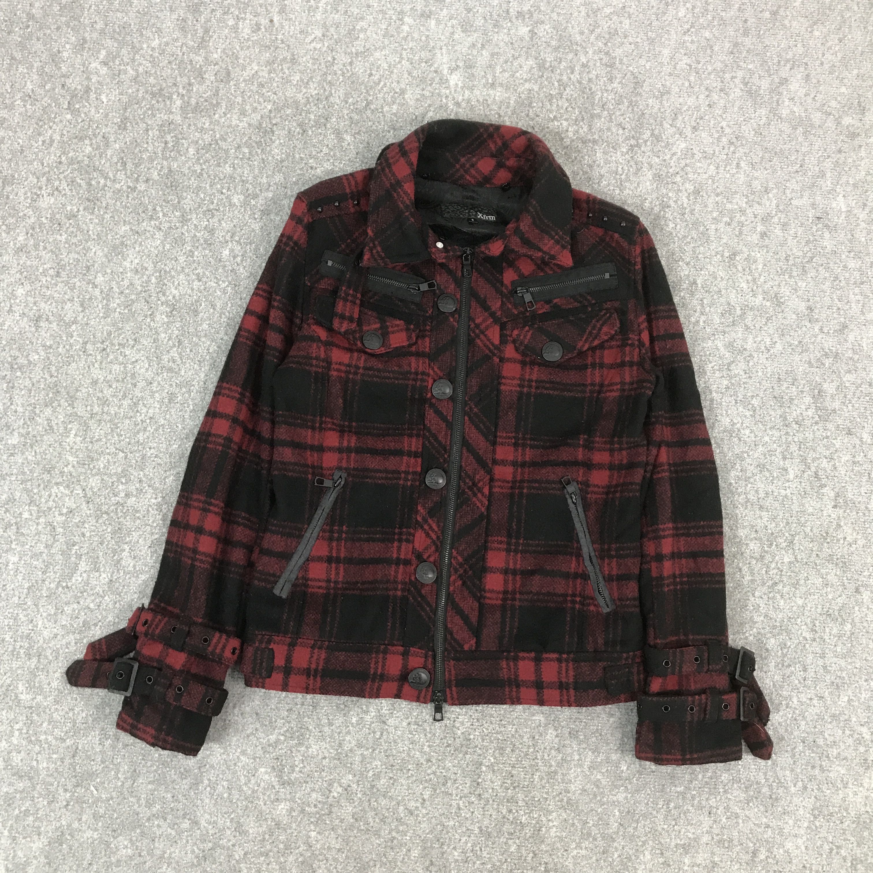 If Six Was Nine × Japanese Brand × Le Grande Bleu (L.G.B.) XFRM JAPAN WOOL BONDAGE PUNK JACKET Size US M / EU 48-50 / 2 - 1 Thumbnail
