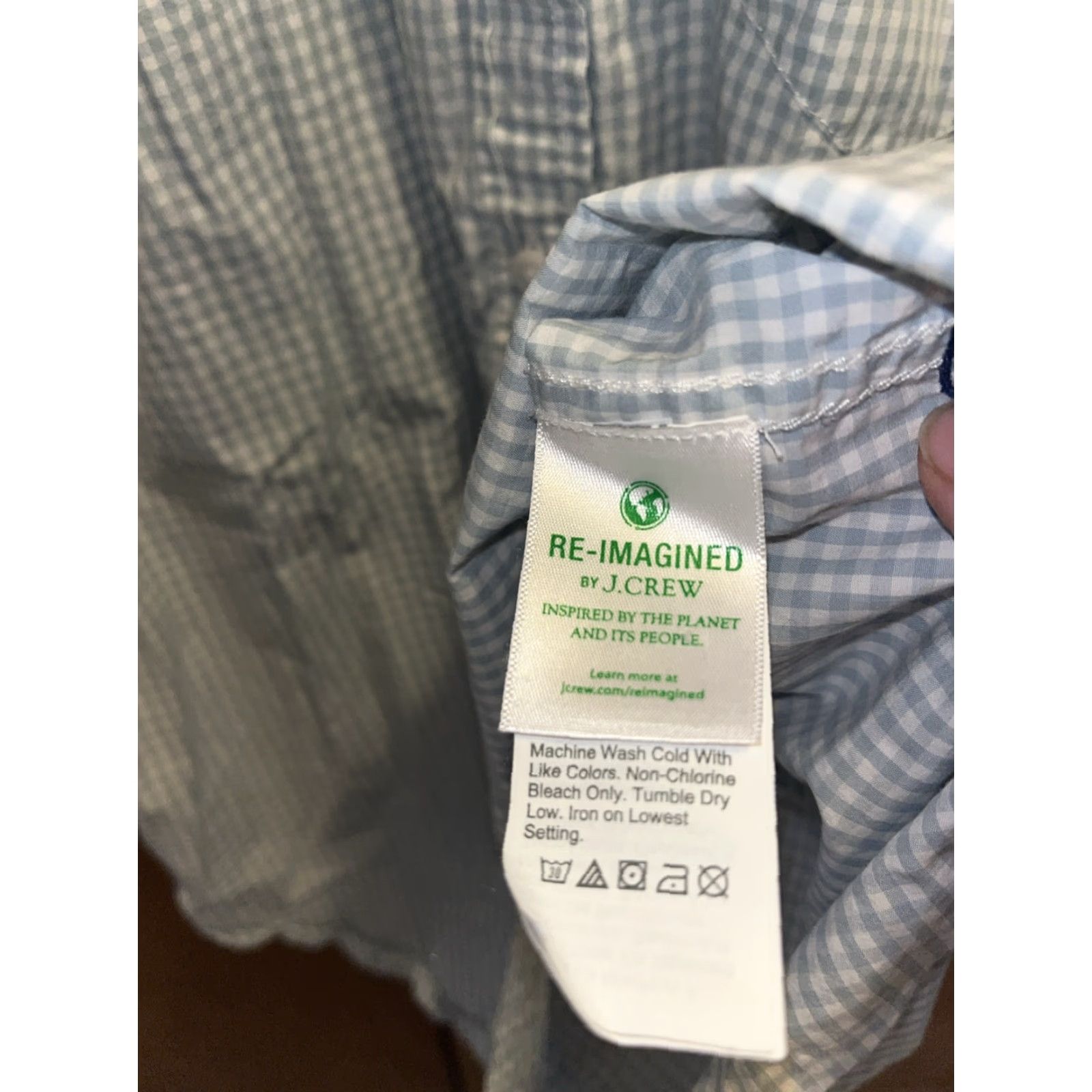 J.Crew VINTAGE J.CREW Women’s Button Down Shirt Long Sleeve Gingham Plaid Blue White Size 4 Casual Summer Women's Size S / US 4 / IT 40 - 3 Thumbnail