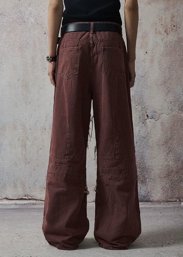 Japanese Brand × Vintage Avant garde fashion punk damage distressed ripped jeans Size US 30 / EU 46 - 5 Thumbnail