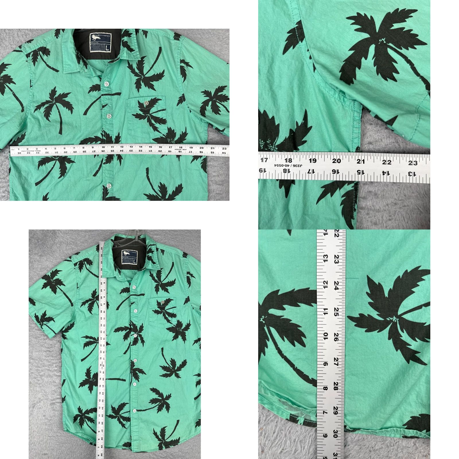 Vintage Coconut Connection Hawaiian Shirt Men Large Green Palm Tree Cotton Size US L / EU 52-54 / 3 - 8 Thumbnail