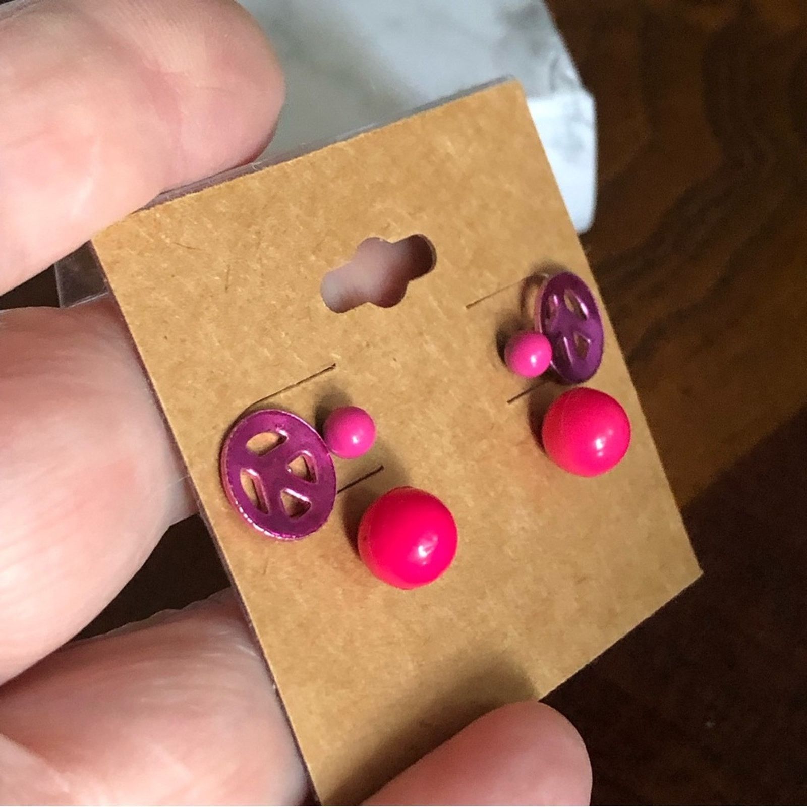 Jewelry Set of three pink tone pairs of fashion post earrings Size ONE SIZE - 4 Thumbnail