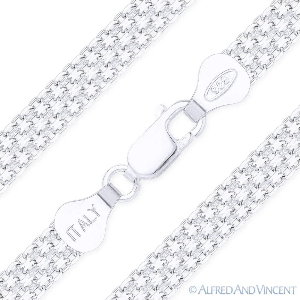 Other 6mm 2-Row Bismark / Bizmark Link Italian Chain Necklace Size ONE SIZE - 1 Thumbnail
