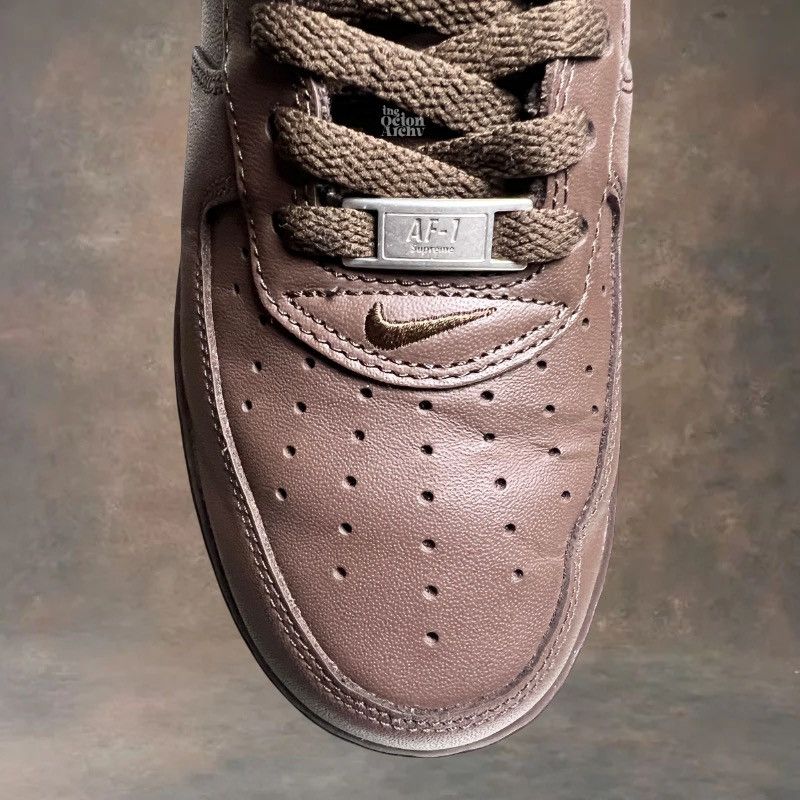 Nike × Supreme Supreme x Nike Air Force 1 Low Box Logo Baroque Brown Size US 9 / EU 42 - 11 Thumbnail