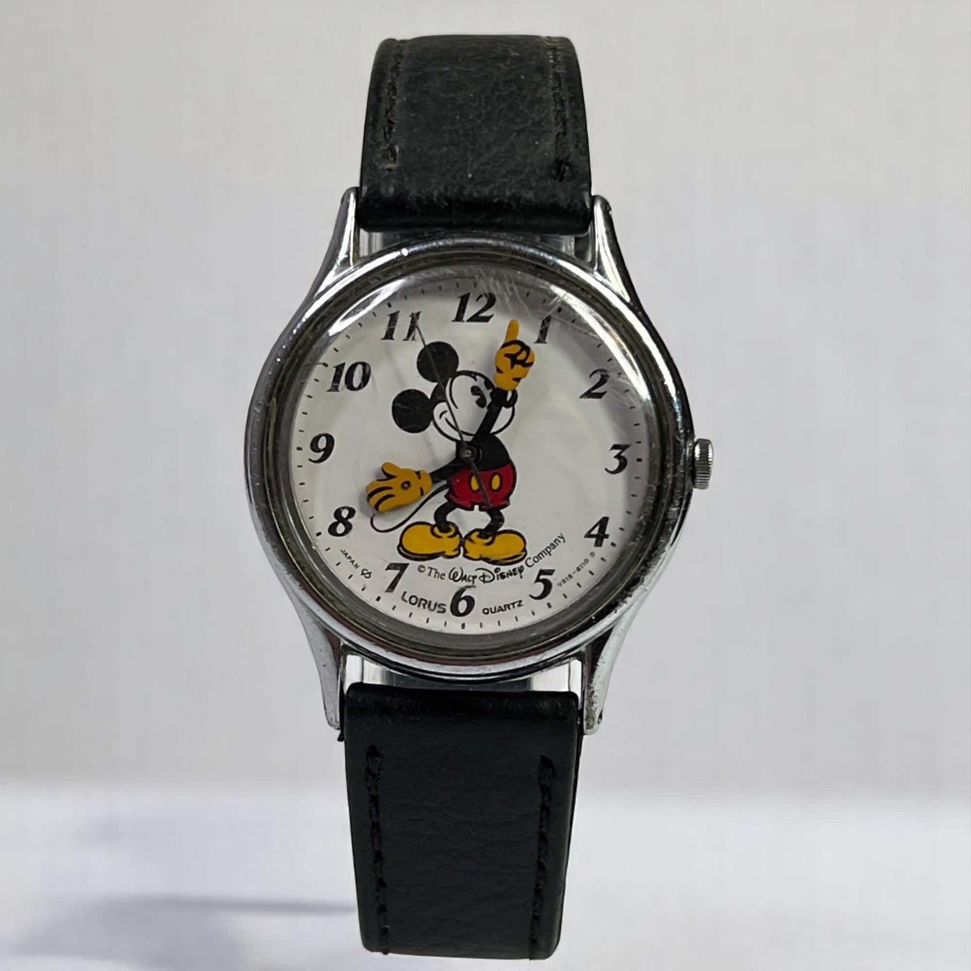 Vintage Lorus Mickey Mouse Disney Watch With Leather Band W/ in Black, Women's