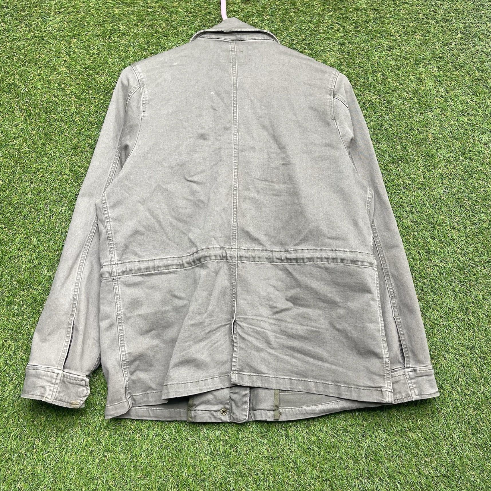 Vintage VINTAGE Judy Blue Utility Jacket Women Large Casual Streetwear Army Style Full Zip Pockets Denim Green Size L / US 10 / IT 46 - 2 Thumbnail