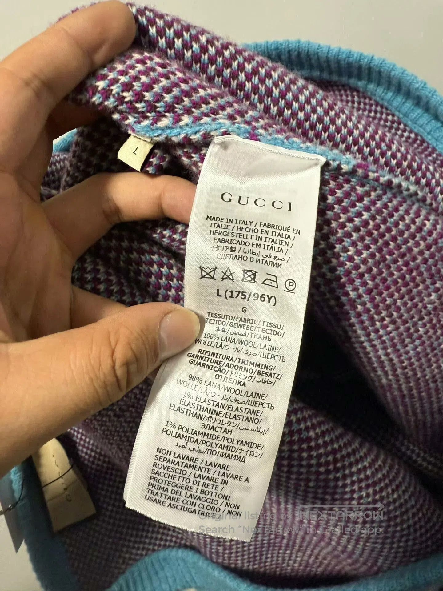 Gucci gucci double g print wool cardigan. Size L / US 10 / IT 46 - 5 Thumbnail