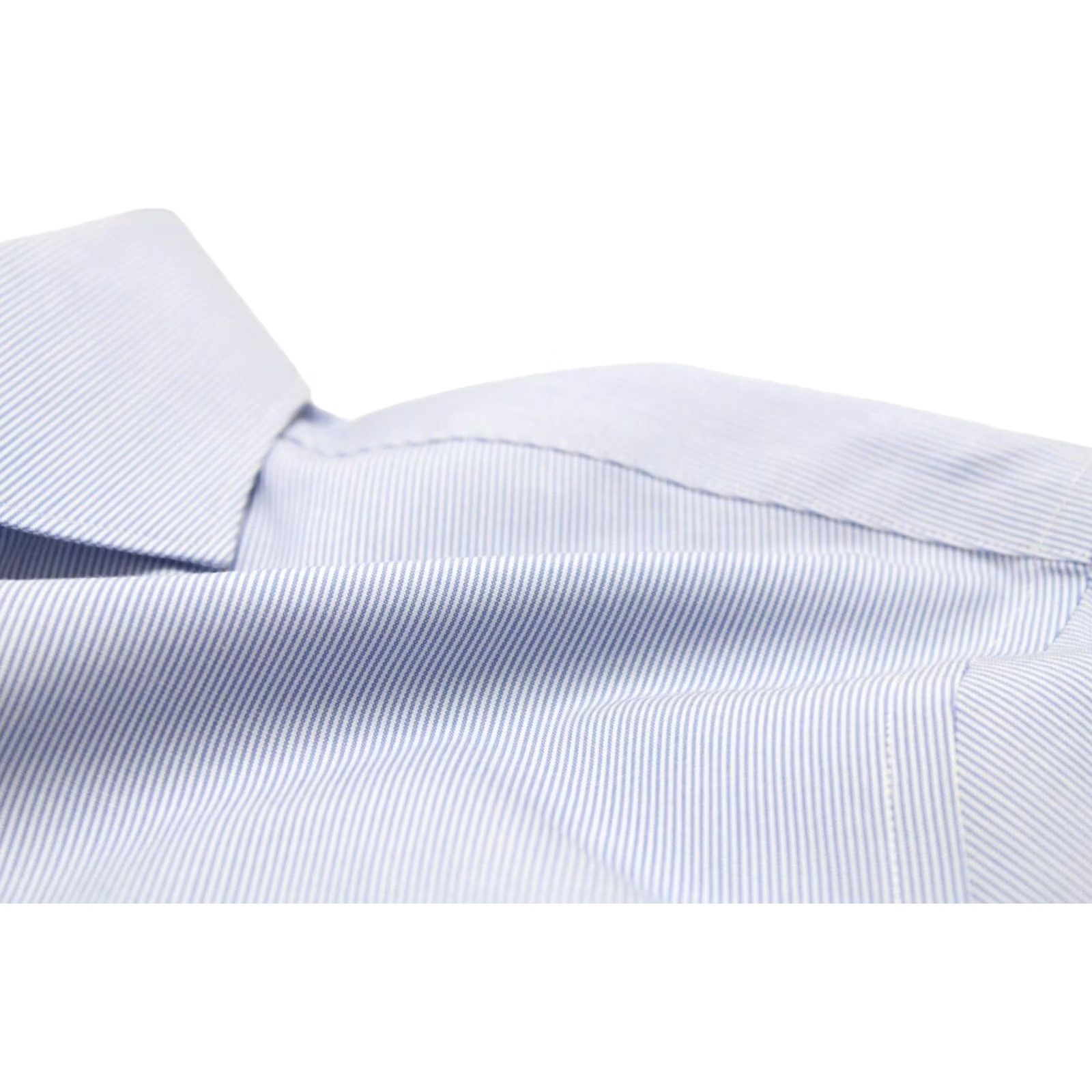 Suitsupply Suitsupply Dress Shirt Men Pinstripe Button-Up Extra Slim Fit 39 / 15 1/2 Blue Slim Formal Shirt Size 40R - 6 Thumbnail