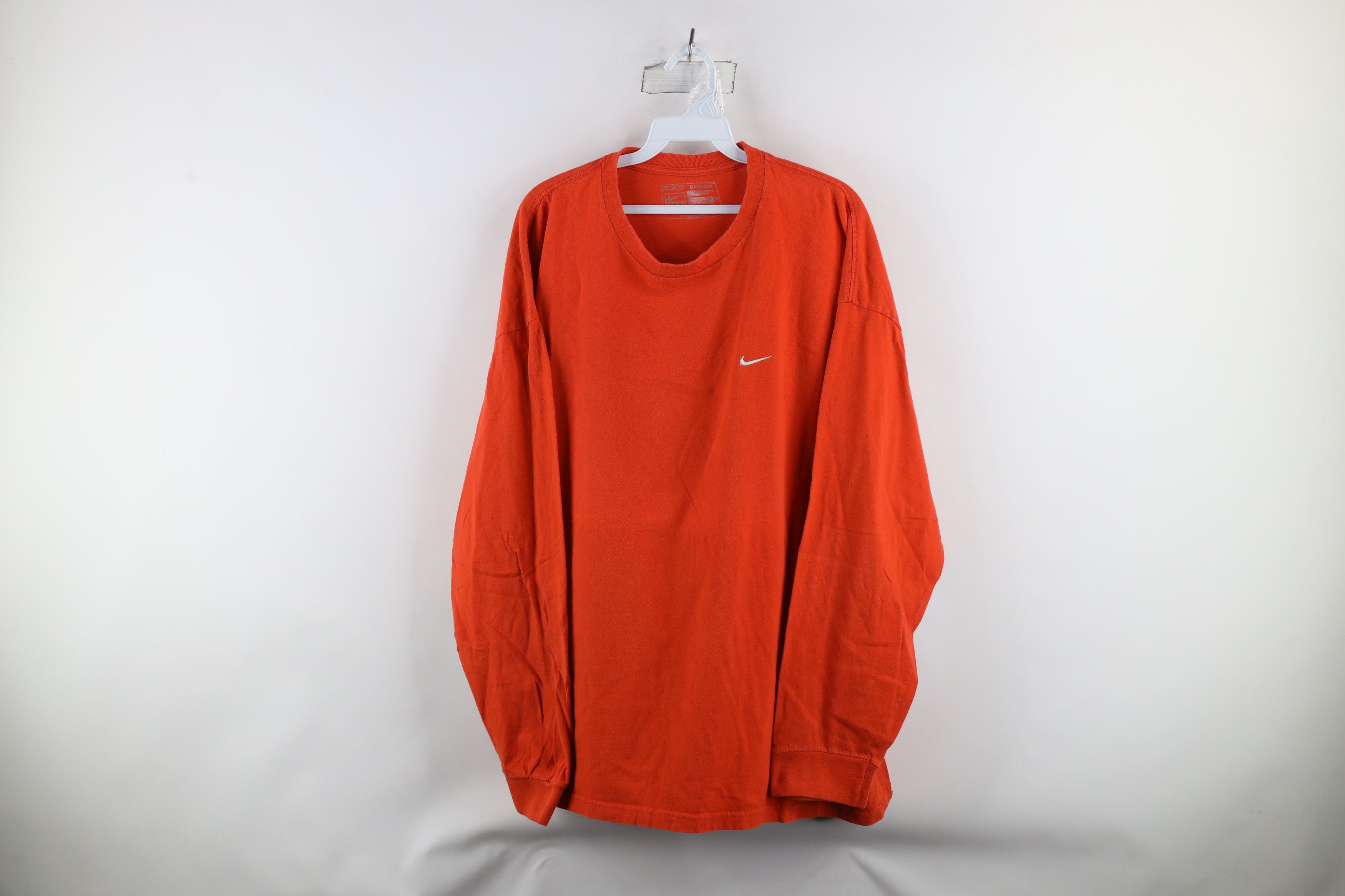 Nike × Vintage Vintage Nike Scott Mini Swoosh Long Sleeve T-Shirt Orange Size US XXL / EU 58 / 5 - 1 Thumbnail