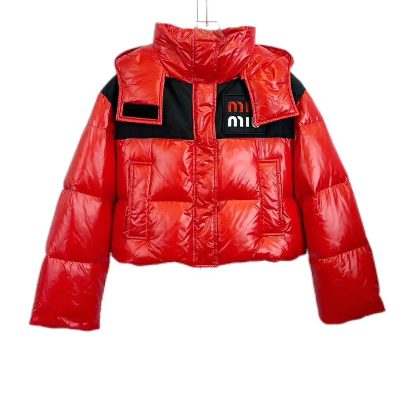 Miu Miu Miu Miu Red Long Puffer Jacket for Women 0089 Size S / US 4 / IT 40 - 1 Thumbnail