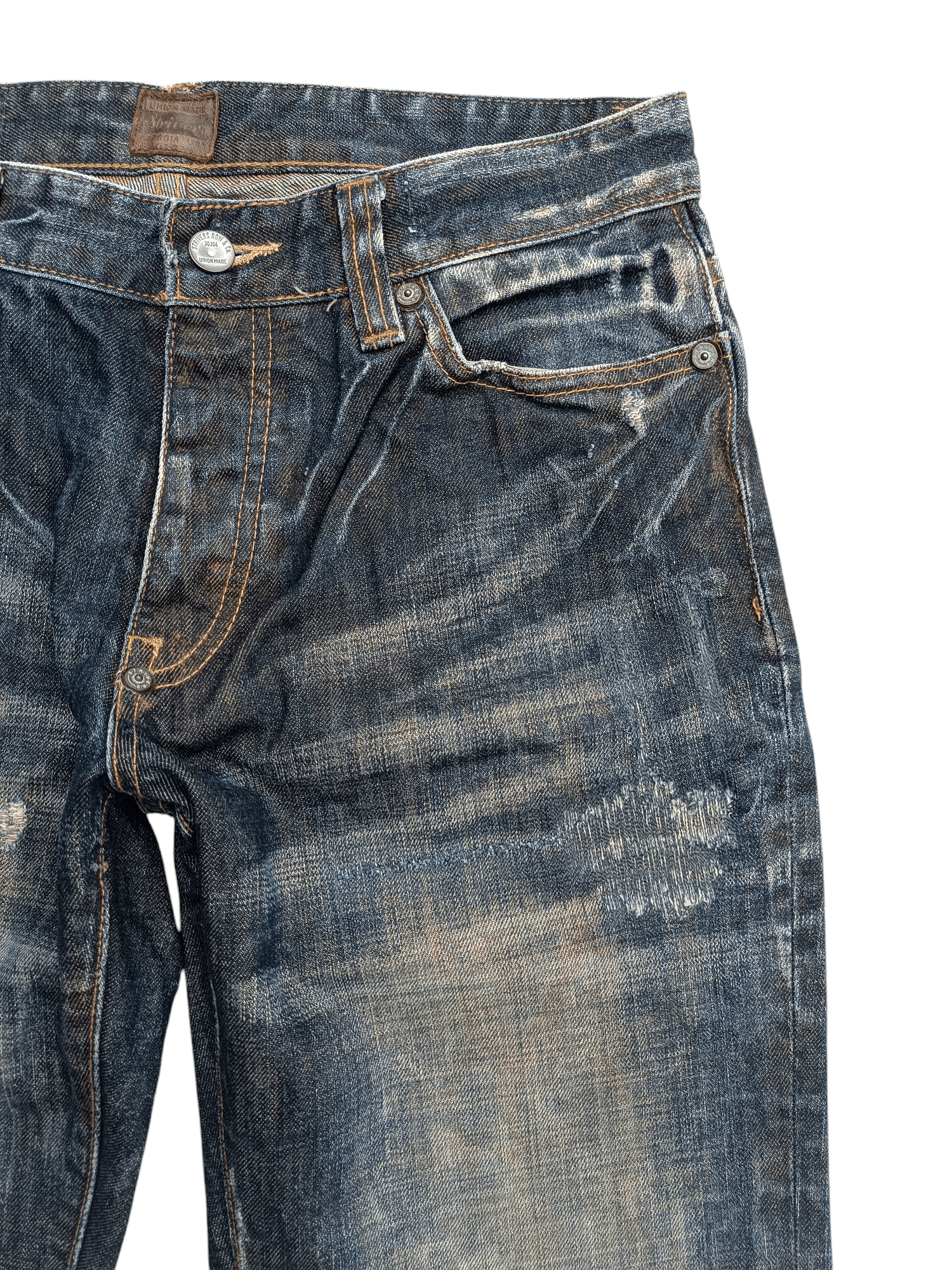 Tornado Mart STRIVERS & CO UNION MADE TIE DYE DISTRESSED WHISKERS FADED Size US 30 / EU 46 - 9 Thumbnail