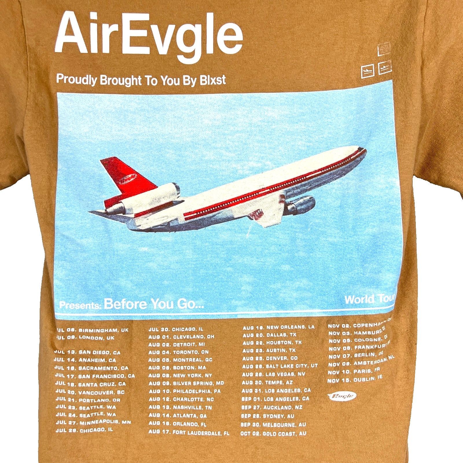 Other Blxst AirEvgle 2022 Mens Concert T-Shirt size Small 35X28 Be Size US S / EU 44-46 / 1 - 5 Thumbnail