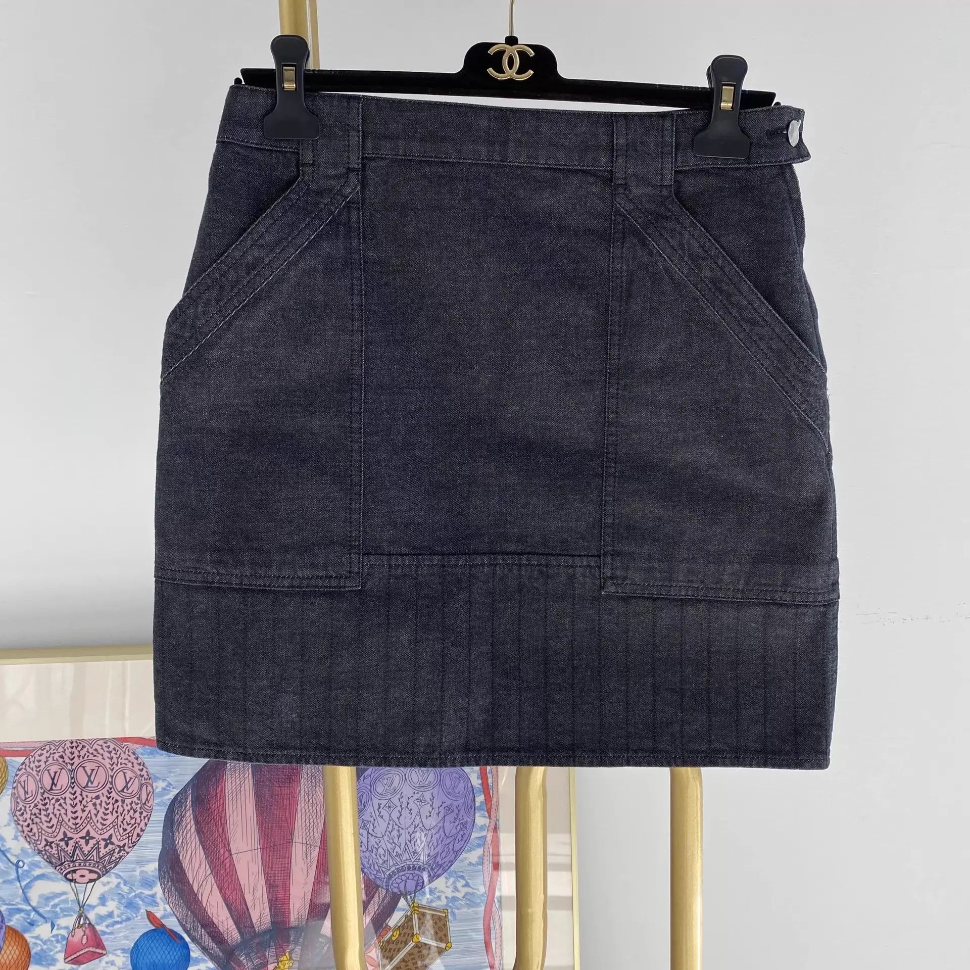 Hermes Hermes Dark Denim Suit 40 Top 38 Skirt Size M / US 6-8 / IT 42-44 - 5 Thumbnail