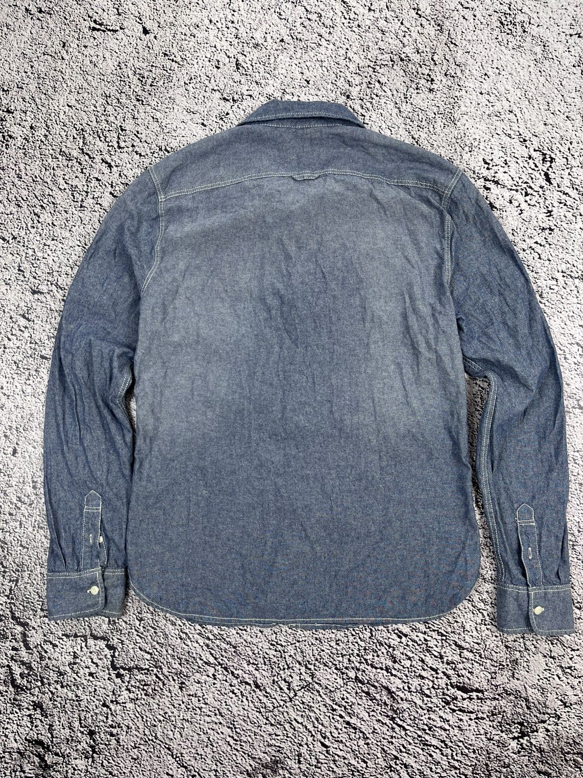 Allsaints Vintage Y2K Allsaints Denim Shirt Streetwear size S Size US S / EU 44-46 / 1 - 5 Thumbnail