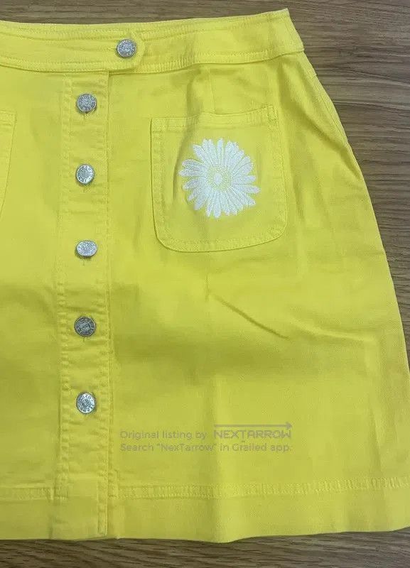 Kenzo KENZO Yellow Cotton Mini Skirt for Women . Size 24" / US 00 / IT 34 - 3 Thumbnail