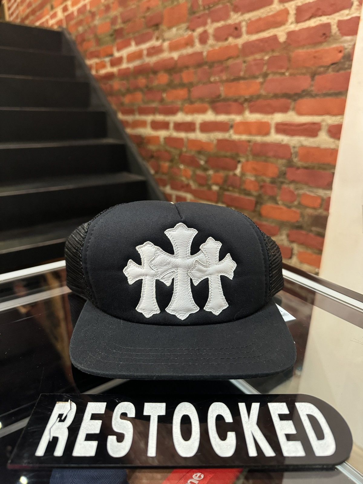 Chrome Hearts CHROME HEARTS Cemetery Cross Patch Trucker Hat Size ONE SIZE - 1 Thumbnail