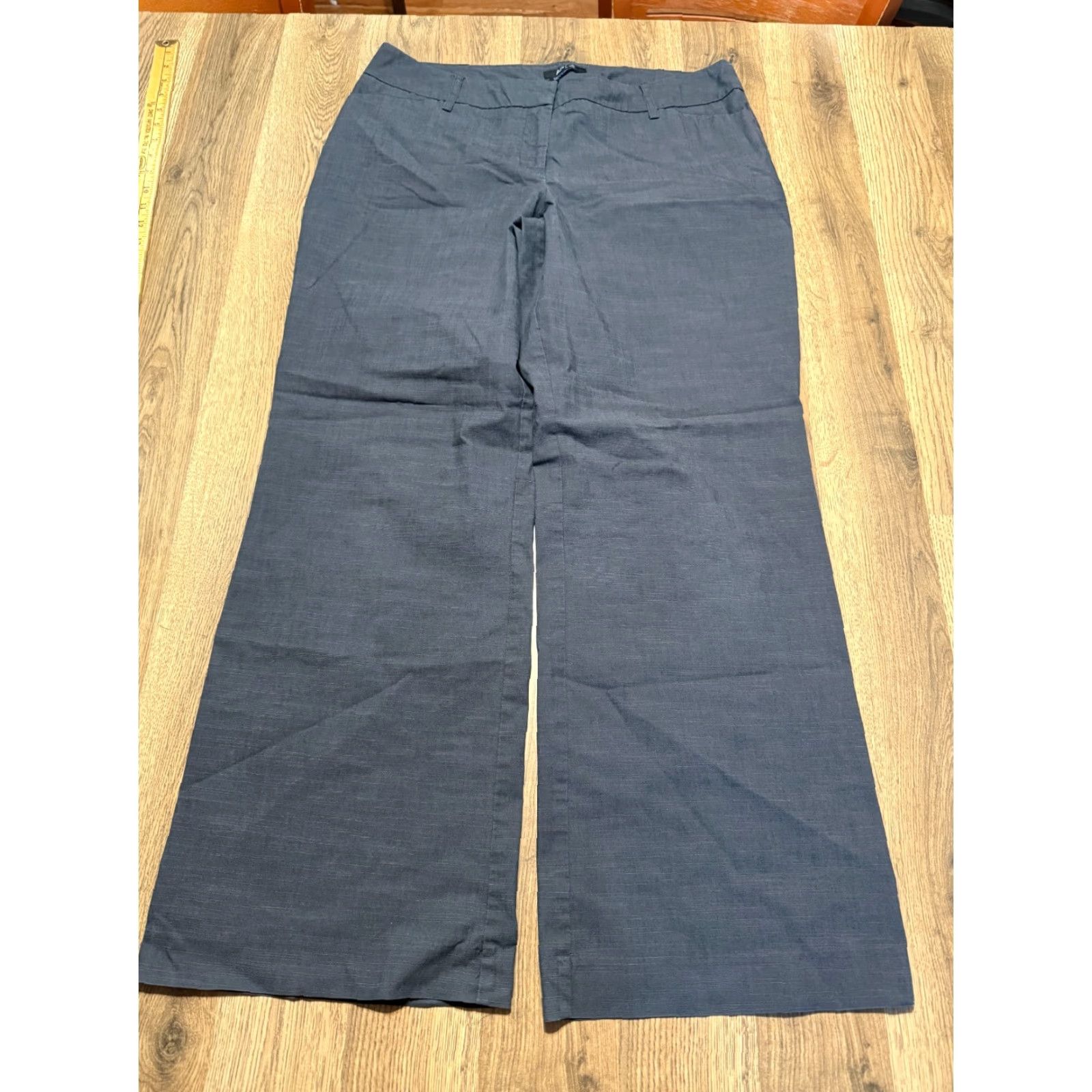 Apt. 9 APT. 9 Pants Women's 14 Gray Modern Fit Wide Leg Flat Front Dress Pants Womens Pair Casual Formal Size 36" / US 14 / IT 50 - 2 Thumbnail