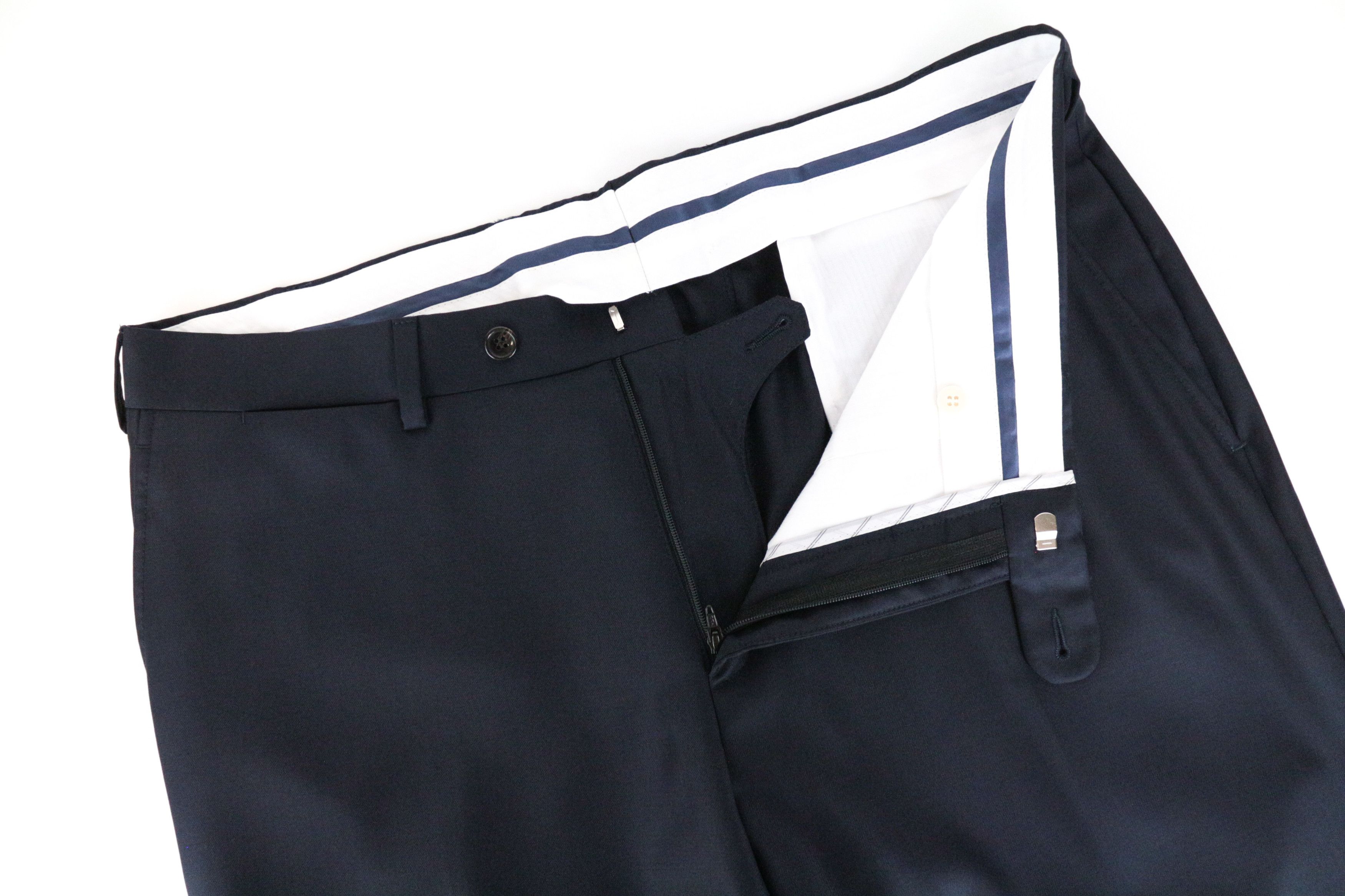 Suitsupply UK42R Navy Wool Pleated Trousers 66938 Size US 42 / EU 58 - 4 Thumbnail