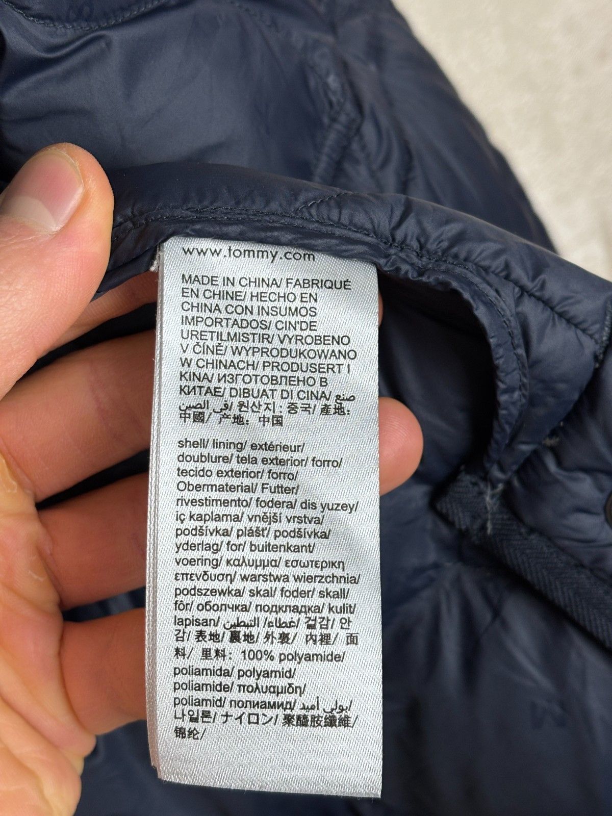 Tommy Jeans Tommy Jeans (Hilfiger) Quilted Down Jacket Navy Snap Button Size US XL / EU 56 / 4 - 12 Thumbnail