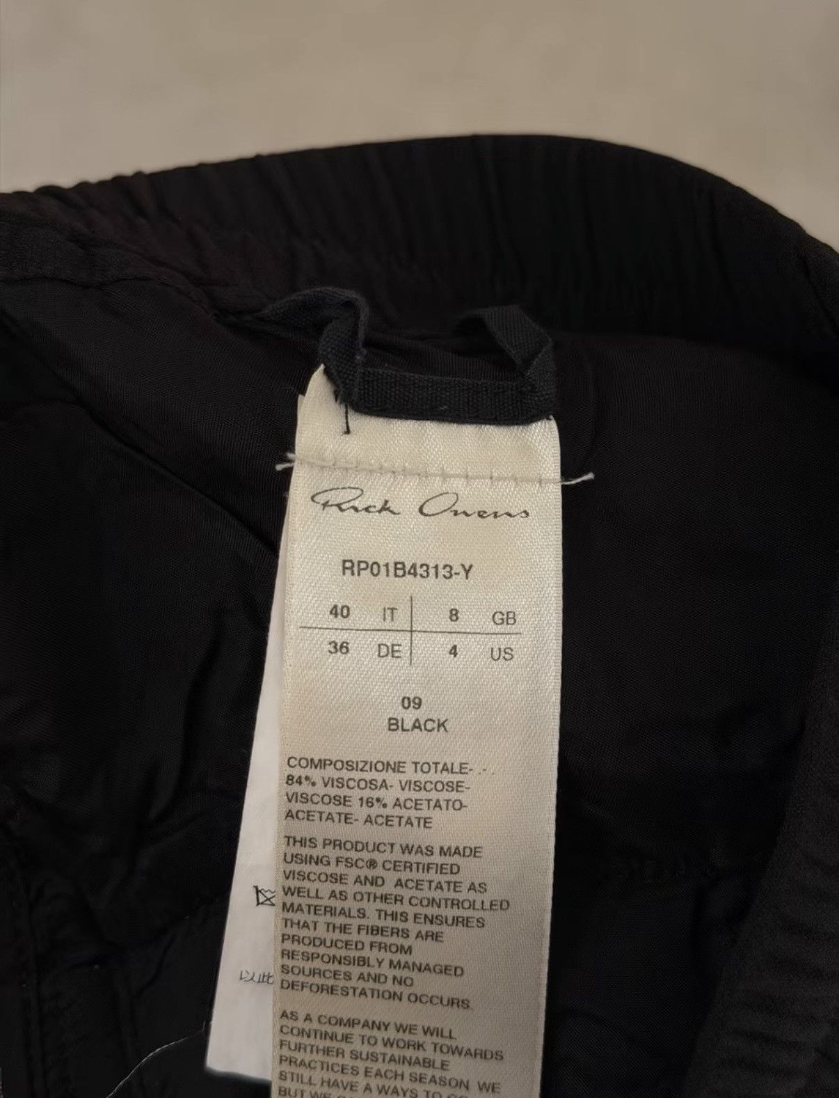 Rick Owens Rick Owens Main Line Side-Zip Drawstring Pants Size US 40 / EU 56 - 5 Thumbnail