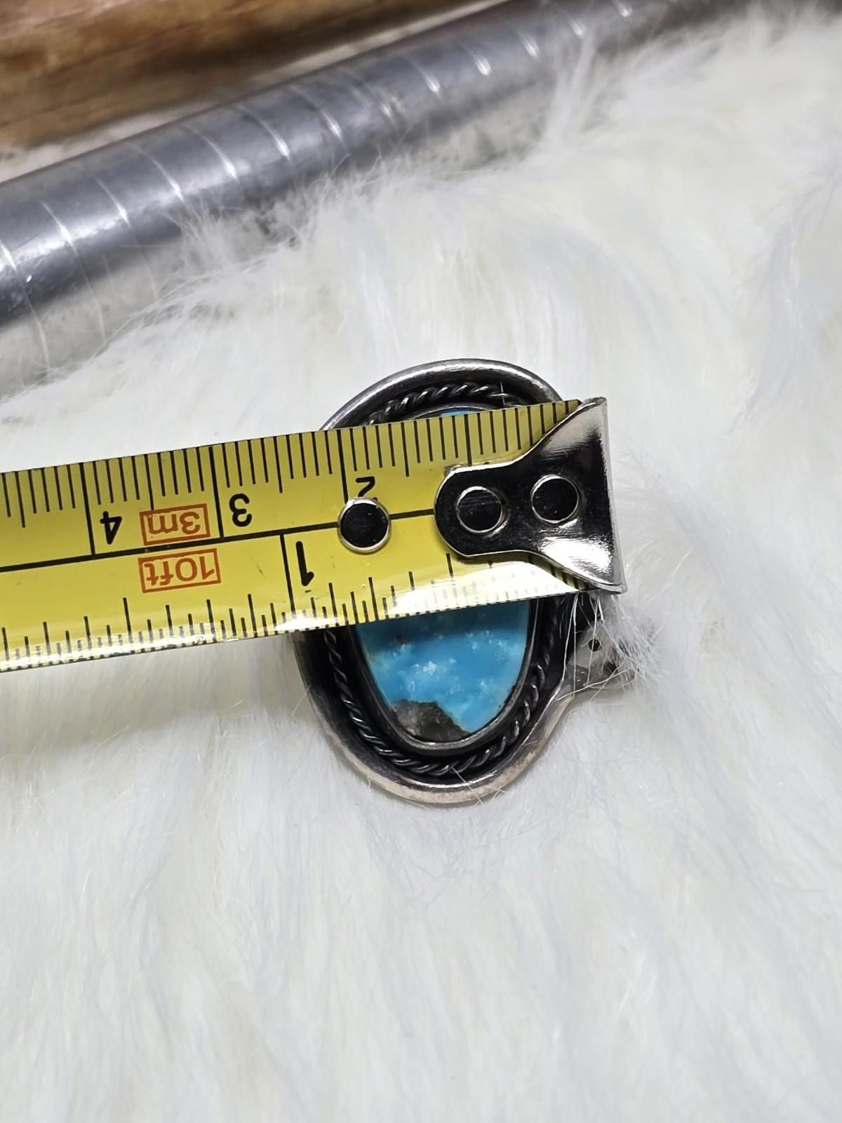 Other Sterling Silver Turquoise Snake Ring Size 11.25 Navajo Size ONE SIZE - 5 Thumbnail