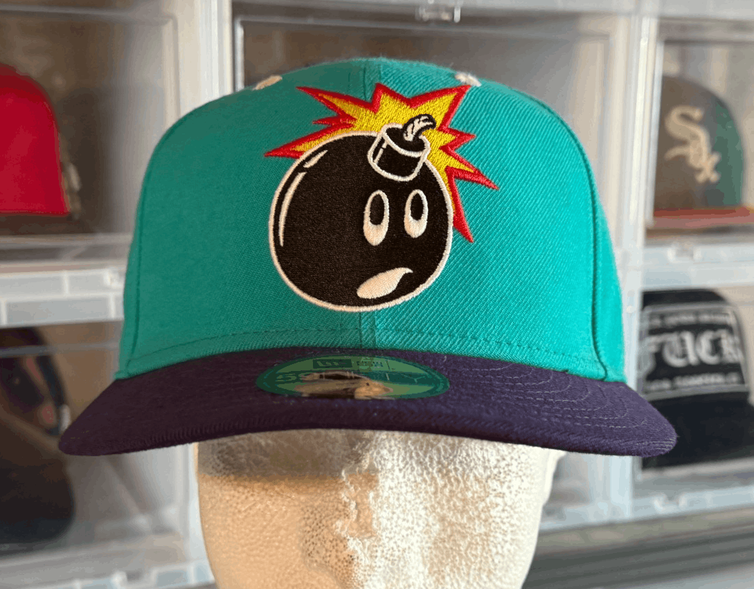 The Hundreds The Hundreds New Era Vintage Teal & Purple Adam Bomb Fitted Size ONE SIZE - 1 Thumbnail