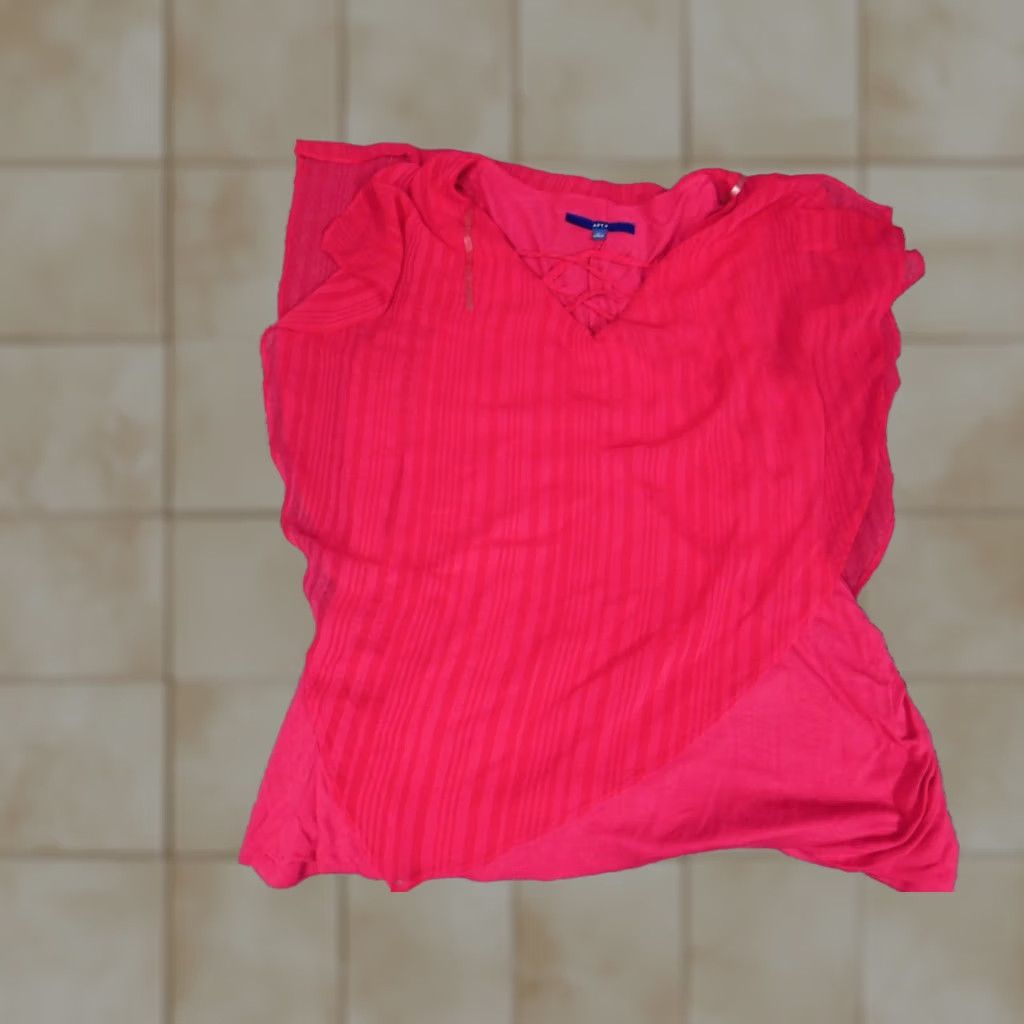 Apt. 9 Apt 9 Blouse Pink XL Women Pullover Round Neck Sleeveless Casual Stretch Polyester Spandex Rayon Button Regular Vintage No Size XL / US 12-14 / IT 48-50 - 1 Thumbnail