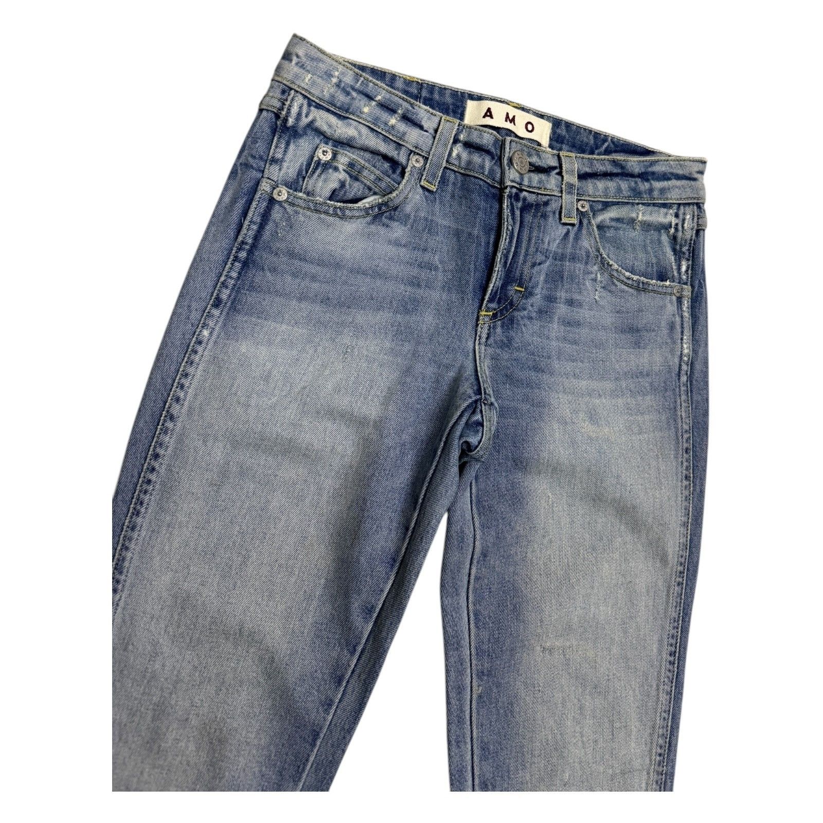AMO AMO Twist Sweet Cheeks Designer Skinny Denim Jeans Small Size 26" / US 2 / IT 38 - 5 Thumbnail