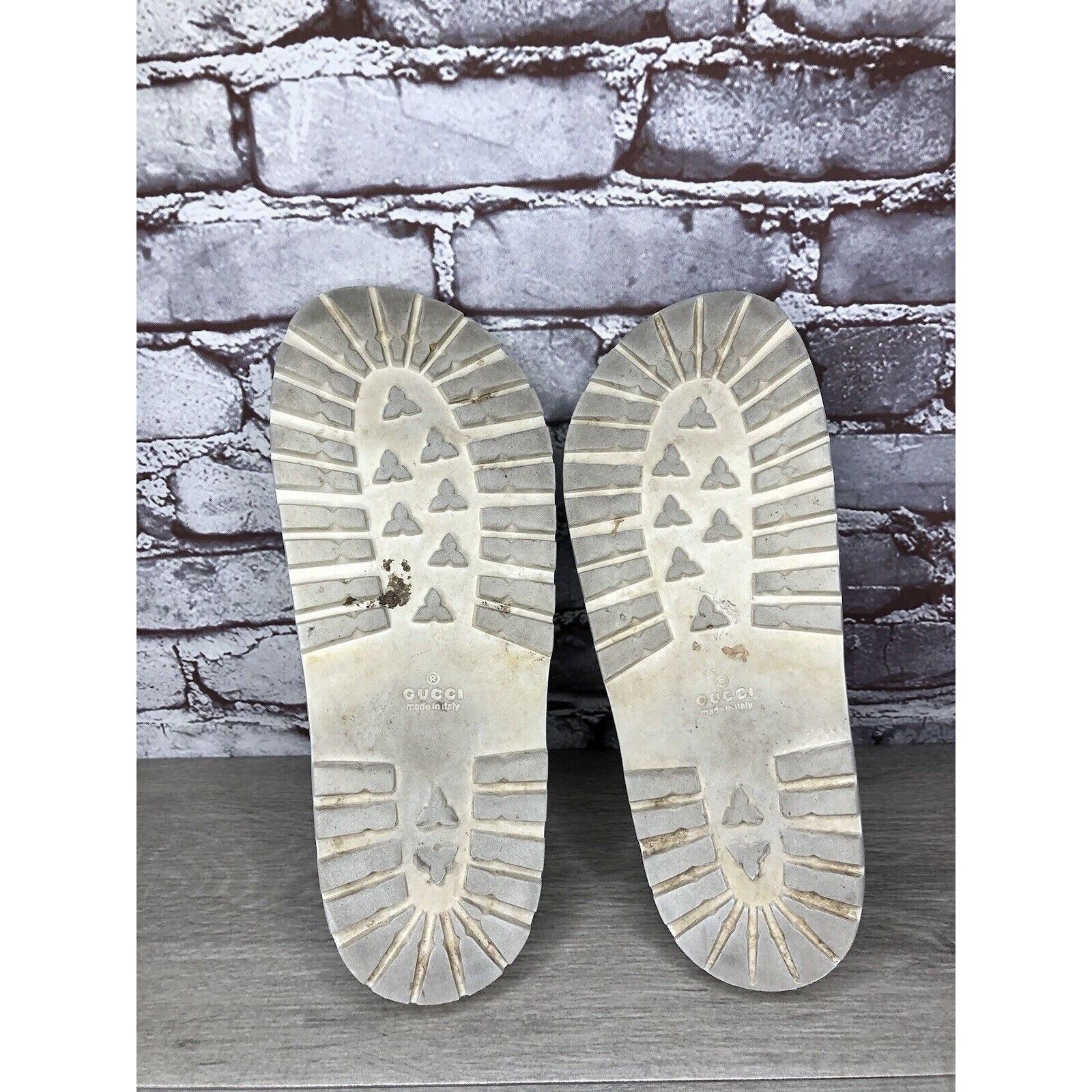 Gucci GUCCI Web White Rubber Logo Casual Slides Designer Sandals M Size US 11 / EU 44 - 24 Thumbnail
