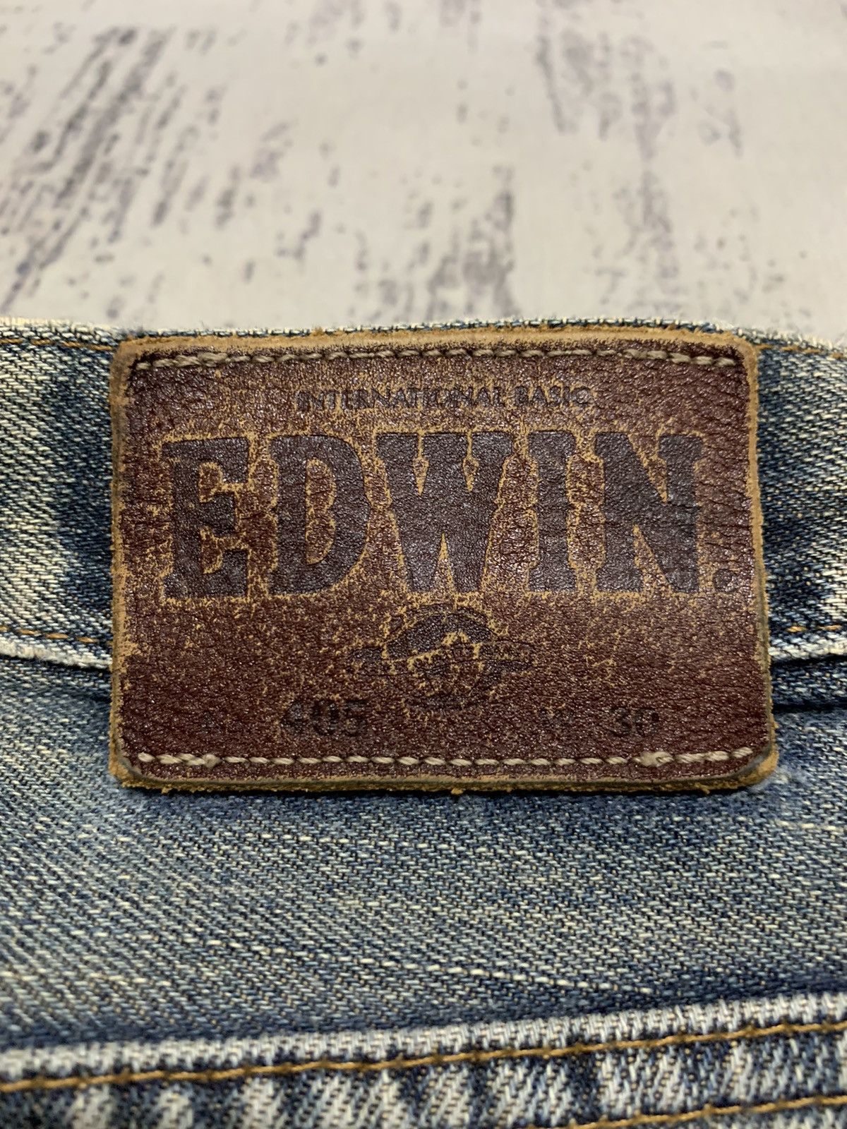 Edwin Edwin 503 Rusty Fade Distressed Straight Leg Denim Size US 30 / EU 46 - 17 Thumbnail