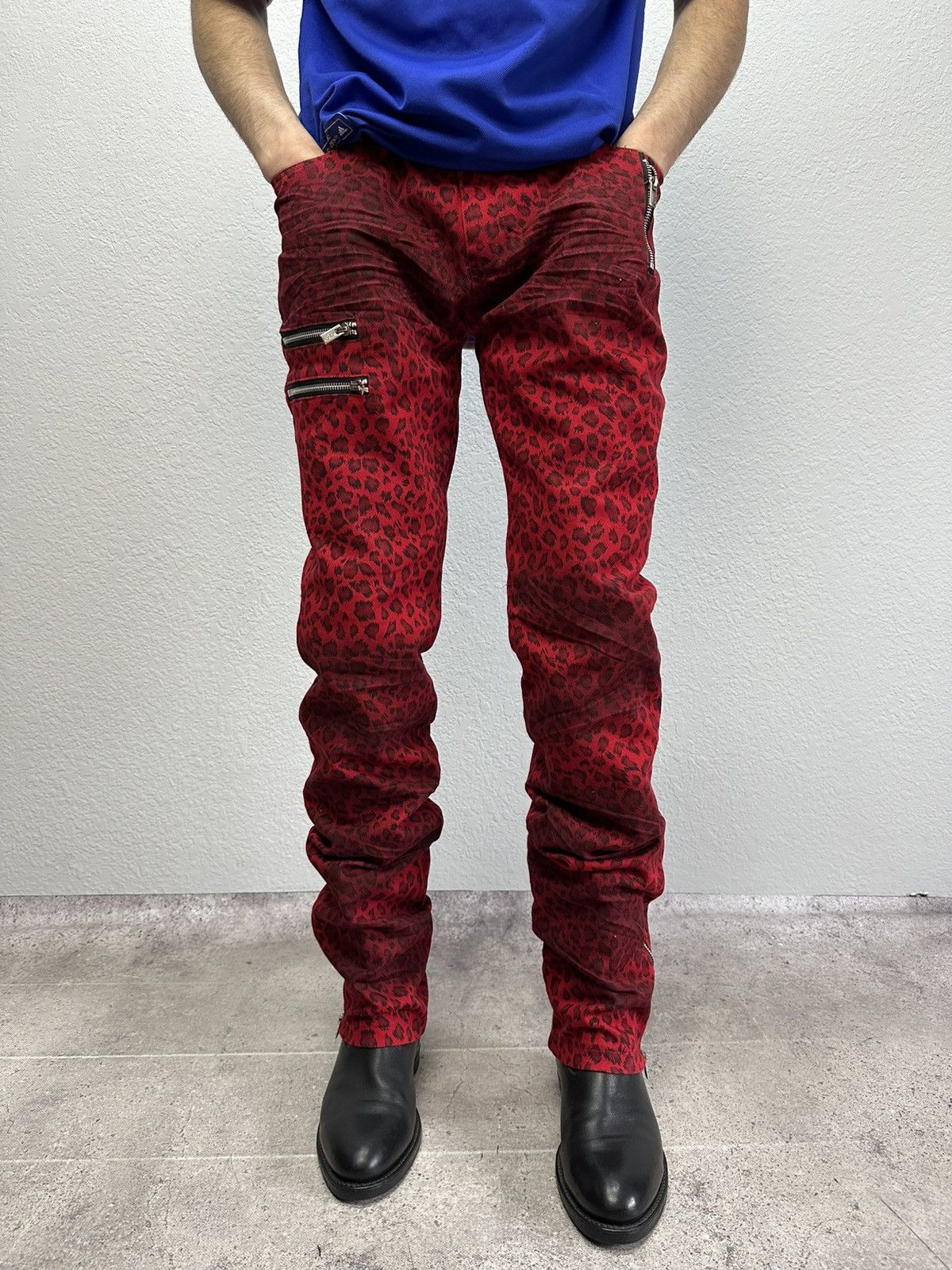 Tripp NYC Vintage Queen Of Darkness Leopard Pants Tripp Style Zip Size US 32 / EU 48 - 1 Thumbnail