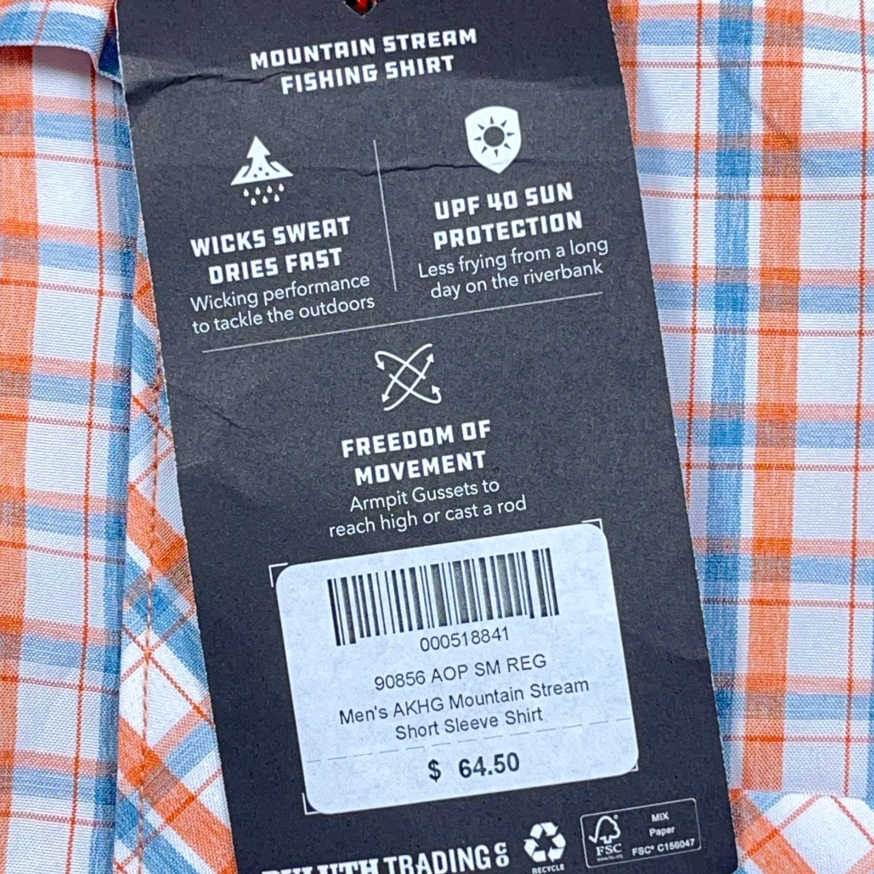 Vintage Alaskan Hardgear Shirt Men Small Orange Blue Plaid Button Up Regular Fit Hiking Casual Travel Size US L / EU 52-54 / 3 - 4 Thumbnail