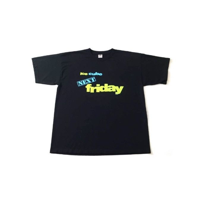 image of 1999 Next Friday Vintage 90's Movie Black Rap Tee, Men's (Size XL)