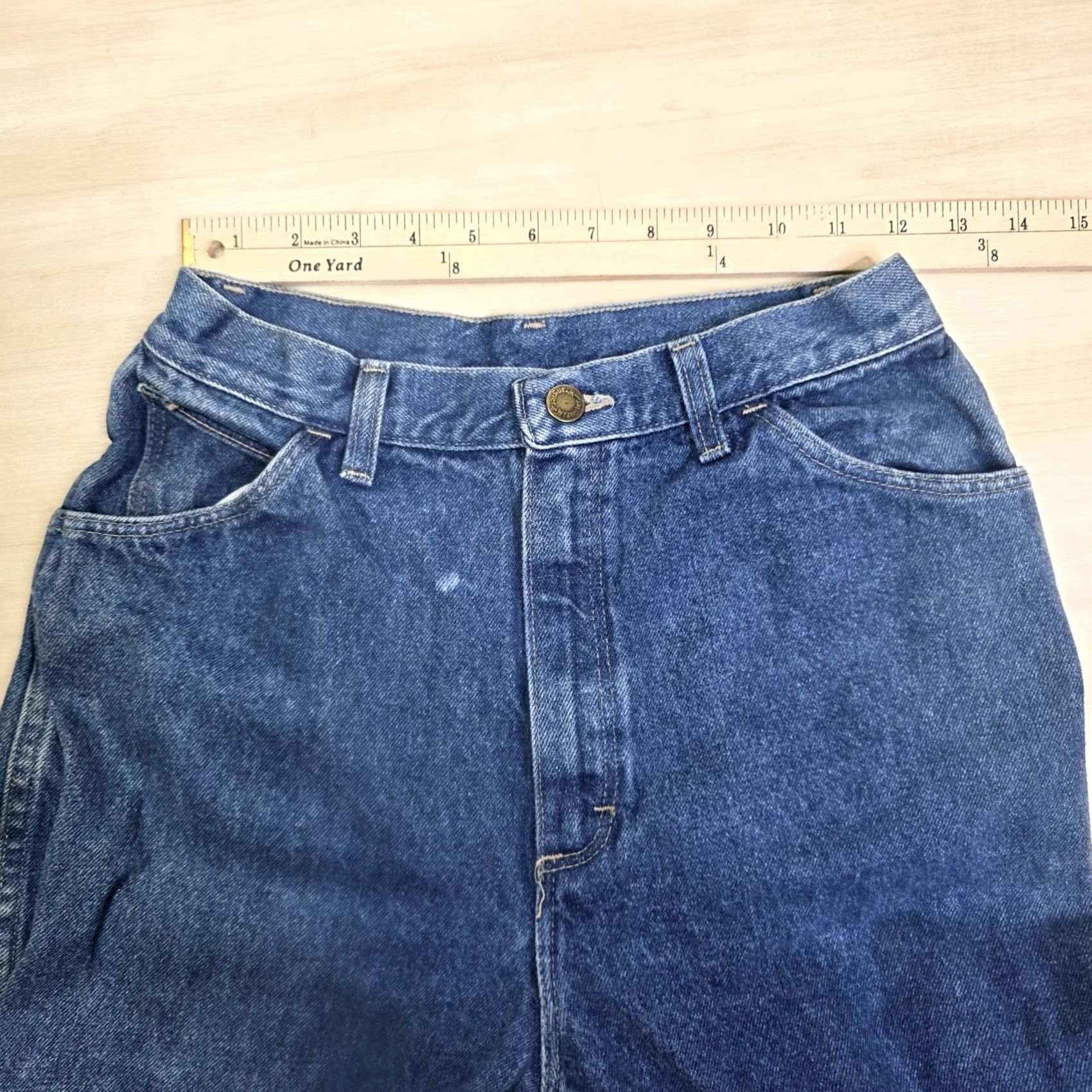 Wrangler VINTAGE Wrangler Jeans High-Rise Tapered 24 x 29 Womens USA 90s Blue Denim Size 42" / US 20 - 5 Thumbnail