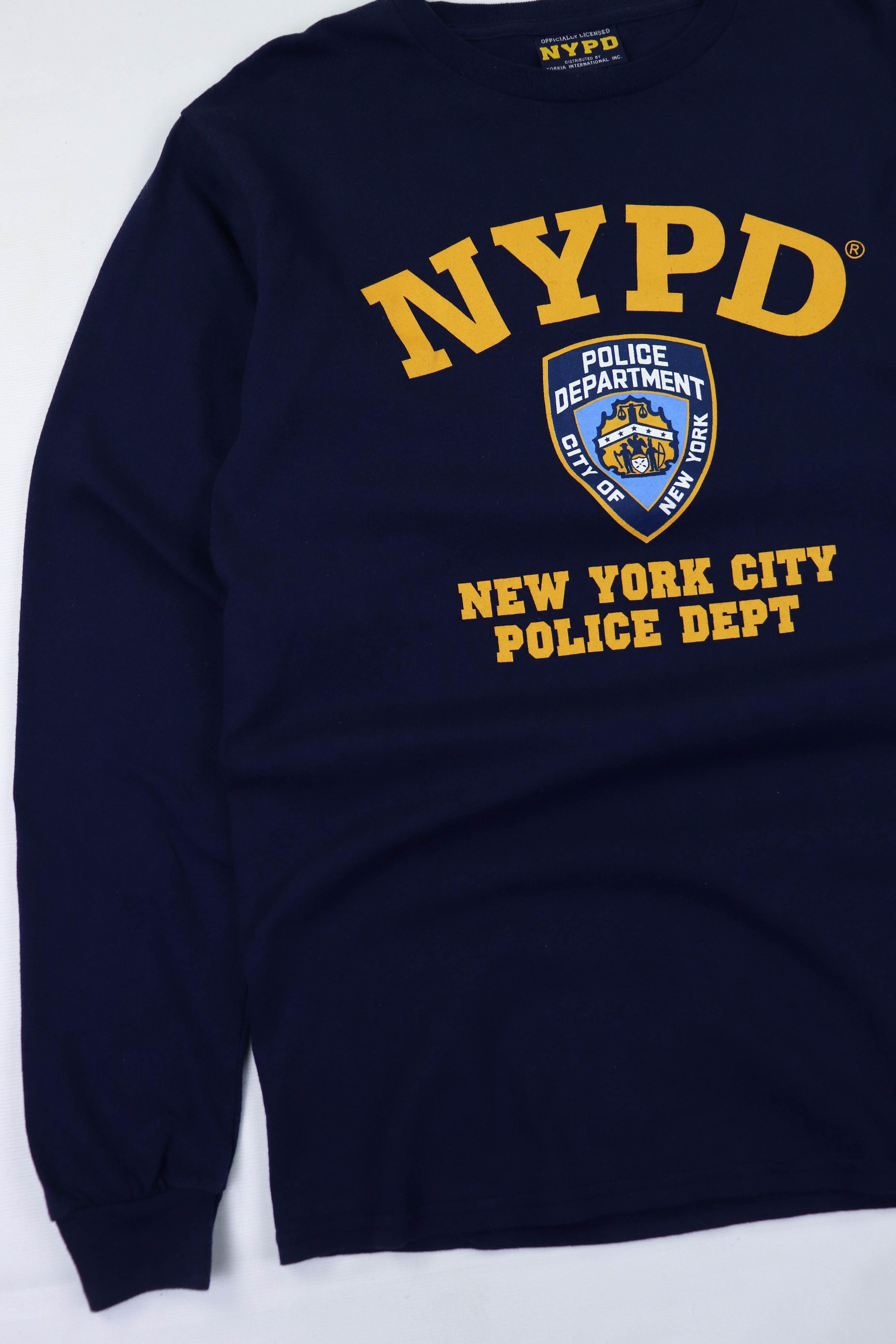 Vintage 00s Vintage NYPD Big Logo Navy Blue Long Sleeve Size US M / EU 48-50 / 2 - 4 Thumbnail