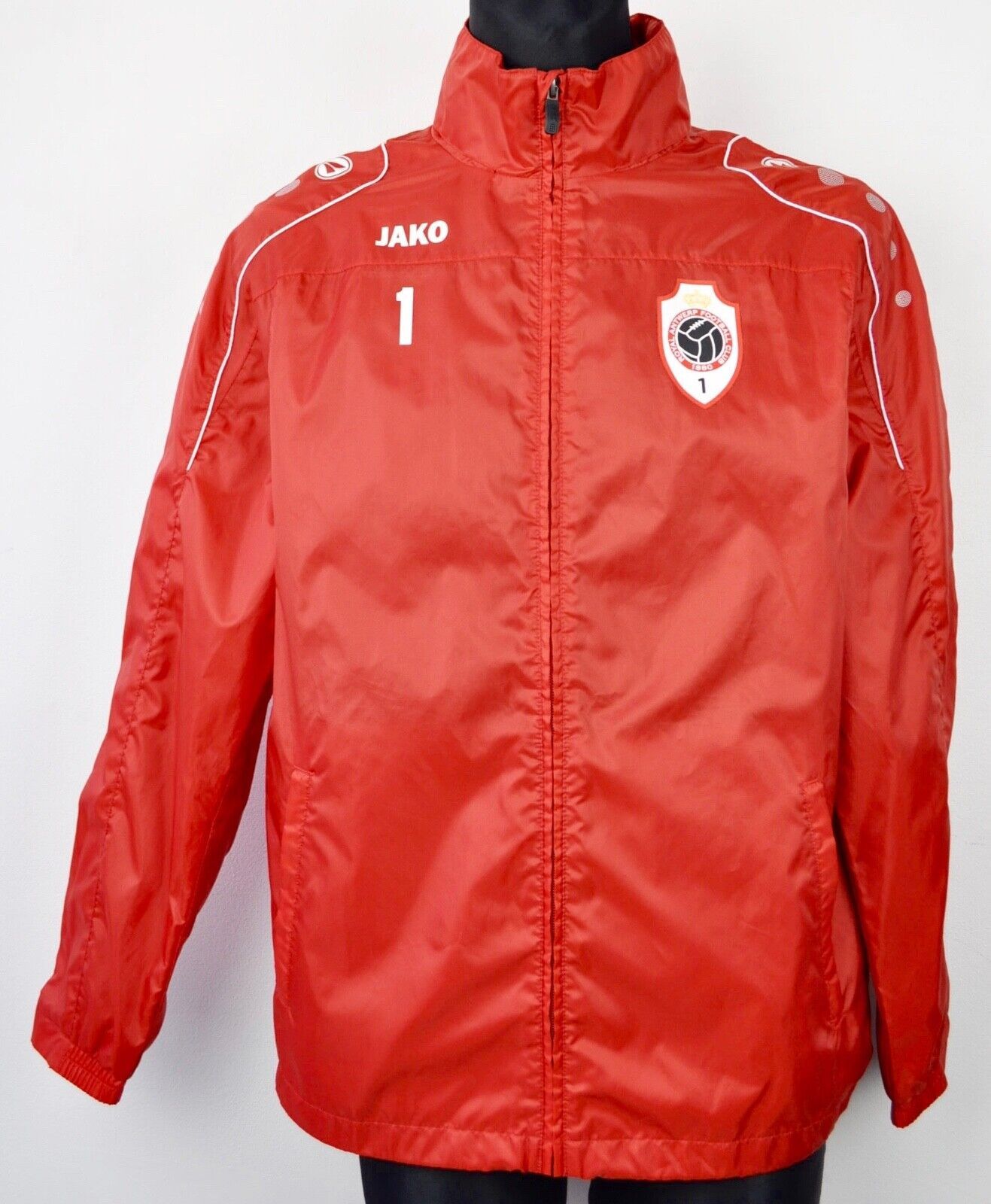 Vintage ANTWERP FC Player UK S EU M Rain Jacket JAKO Tracksuit Size US S / EU 44-46 / 1 - 1 Thumbnail