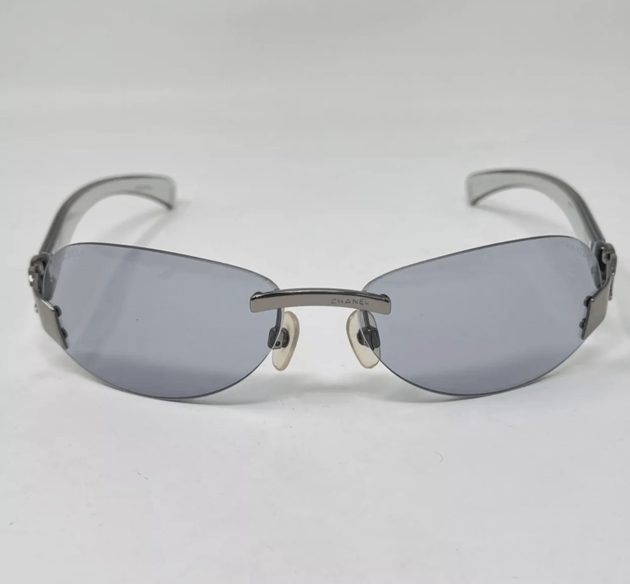 Chanel × Vintage CHANEL Sunglasses 4037 Rimless Rhinestone 4017 Shields RI832 Size ONE SIZE - 2 Thumbnail