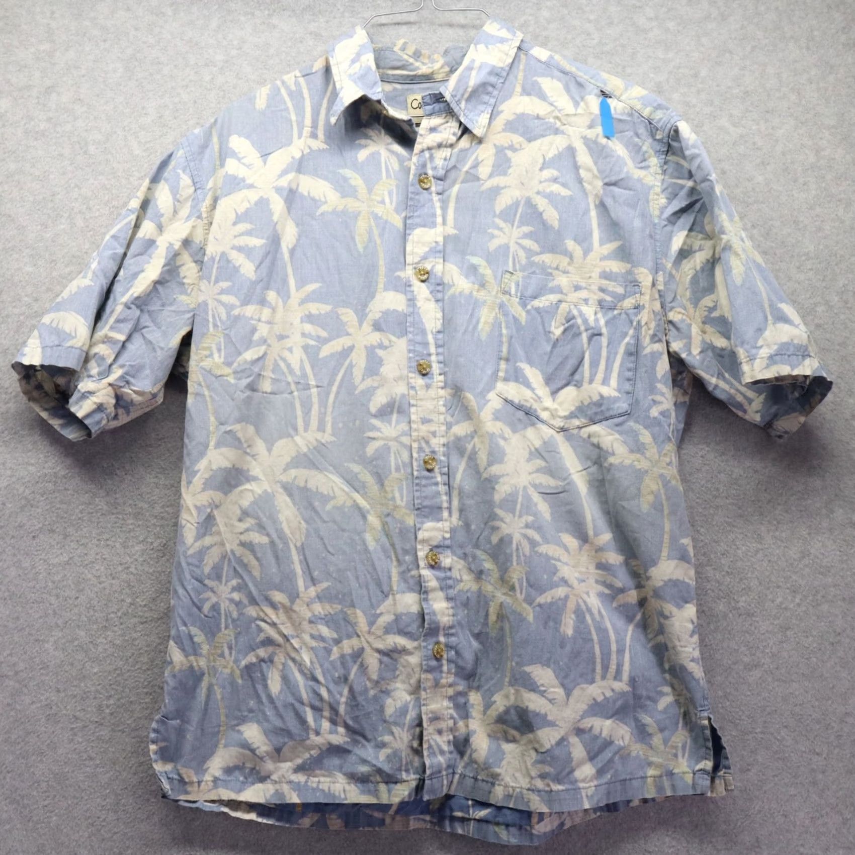 Vintage Cooke Street Shirt Mens Medium Hawaiian Casual Pocket Button Blue Short Sleeve Size US M / EU 48-50 / 2 - 2 Thumbnail